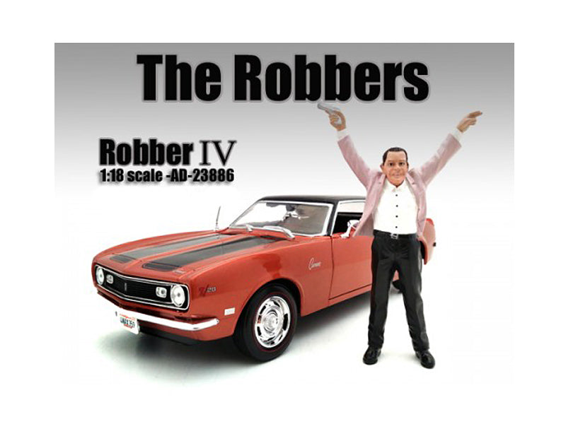 1:18 Scale American Diorama Robbers Robber IV Figure - Perfect for Model Car Displays, Diorama Scenes & Collectors