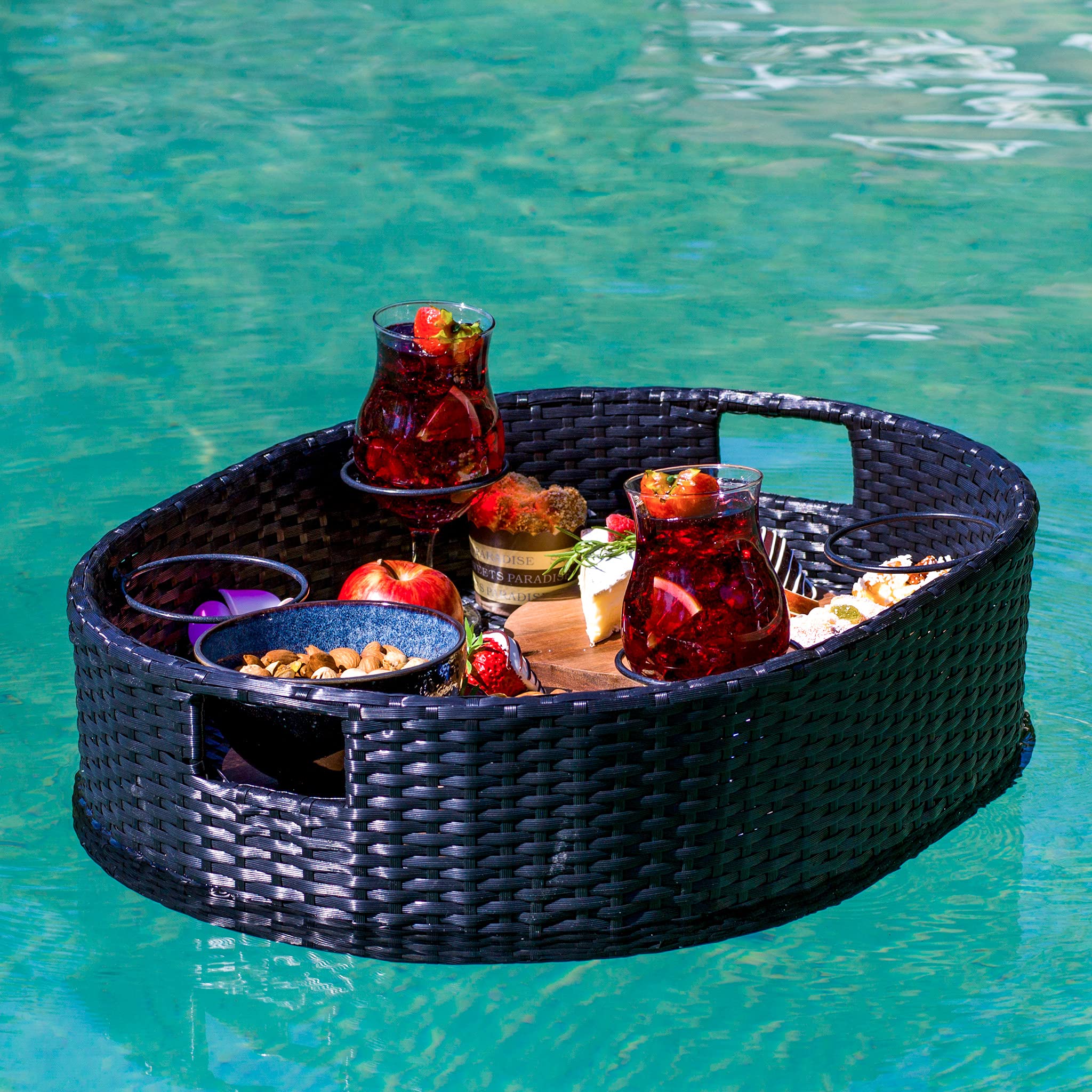 Premium Floating Pool Tray - Waterproof Drink Holder & Snack Tray for Swimming Pools - Stylish Floating Bar & Breakfast Tray for Relaxing by the Poolside or Lake