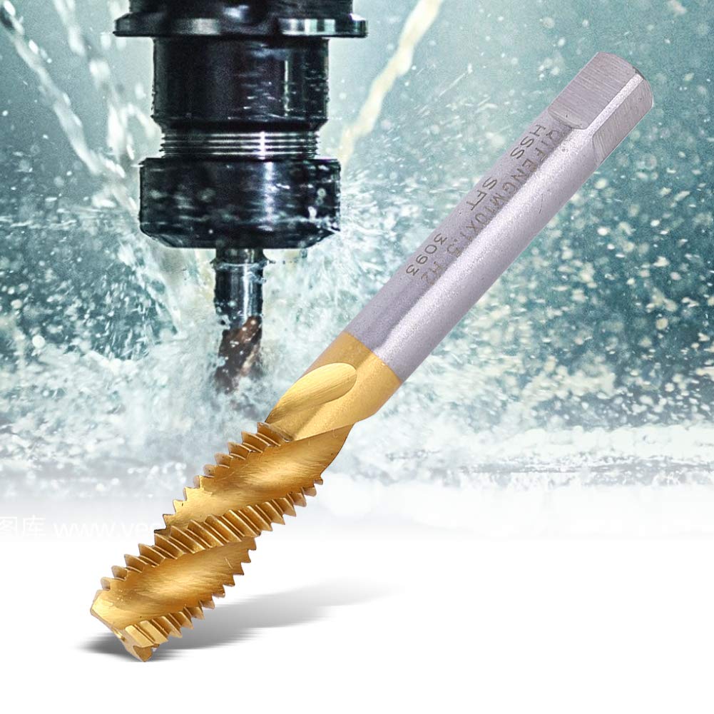 High Speed Steel Spiral Fluted Tap - Professional Hand Tool for Steel Plate & Stainless Steel Processing | Perfect for Metalworking, DIY Projects, and Industrial Applications