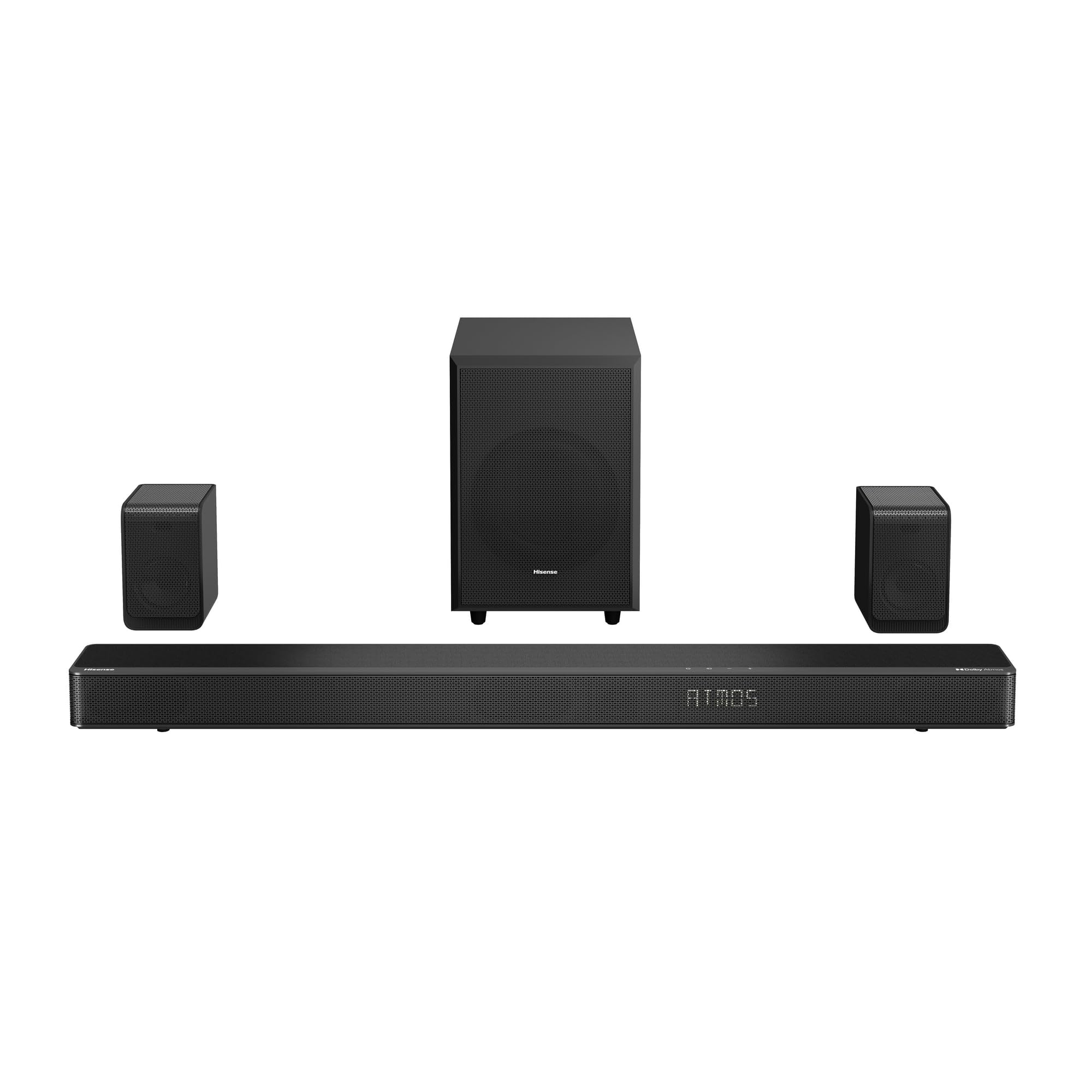 Hisense AX5120G 5.1.2 Channel 420W Dolby Atmos Soundbar System with Wireless Subwoofer & Rear Speakers - Premium Home Theater Audio for Movies, Music & Gaming (Renewed, Black)