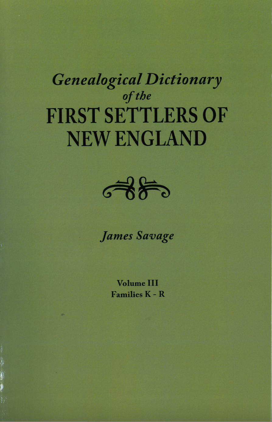 Genealogical Dictionary of the First Settlers of New England - 4 Volume Set, Third Edition | Comprehensive Ancestry Research for Family Historians & Genealogy Enthusiasts