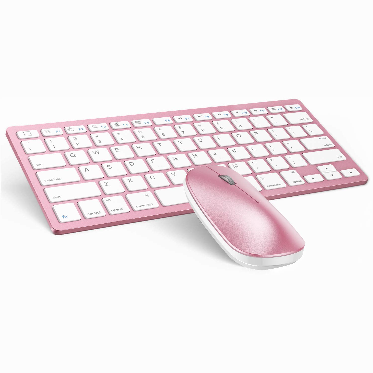 OMOTON Wireless Bluetooth Keyboard and Mouse Combo for iPad 10.2, iPad Pro 12.9/11.0 (iPadOS 13+), Compatible with All Bluetooth Devices - Rose Gold | Perfect for Home Office, Remote Work & Tablet Productivity