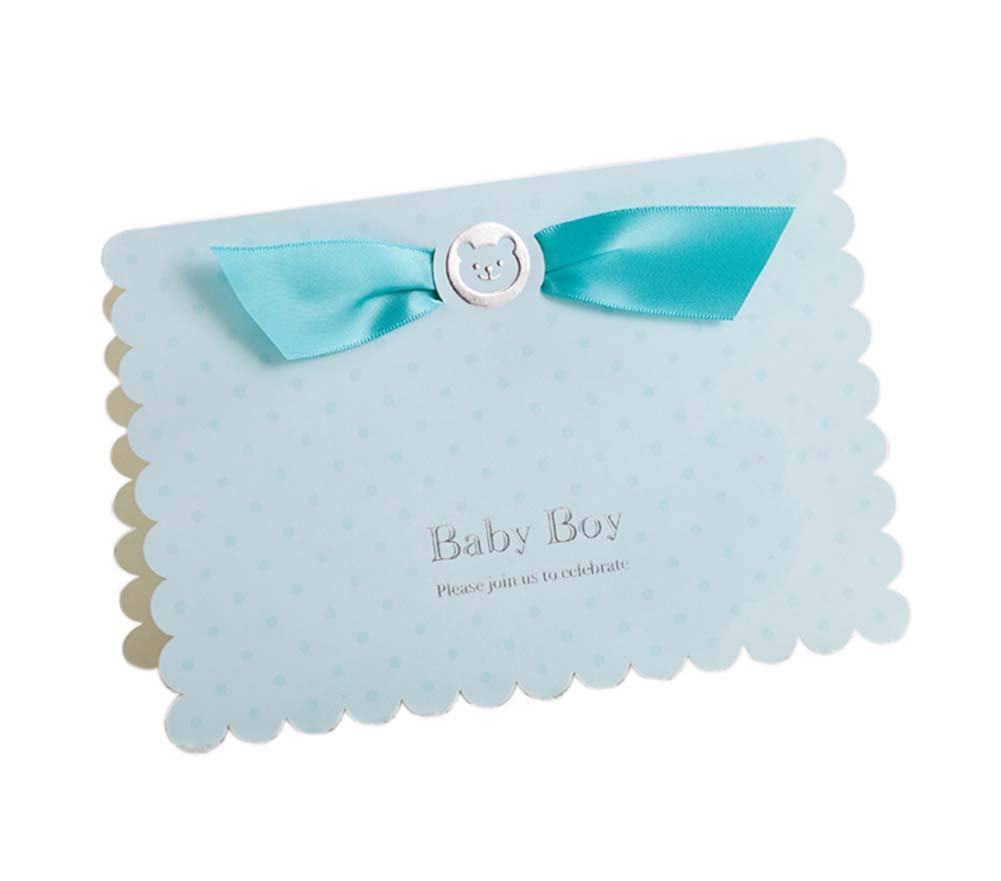 12 Pack Blue Baby Shower Invitations for Boys with Envelopes - Writable Invite Cards for Gender Reveal Party & Newborn Celebration