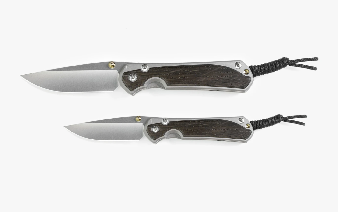 Chris Reeve Knives Large Sebenza 31 Magnacut Drop Point Folding Knife with Bog Oak Inlays - Matte Finish Tactical EDC Knife for Outdoor Camping, Hunting & Survival