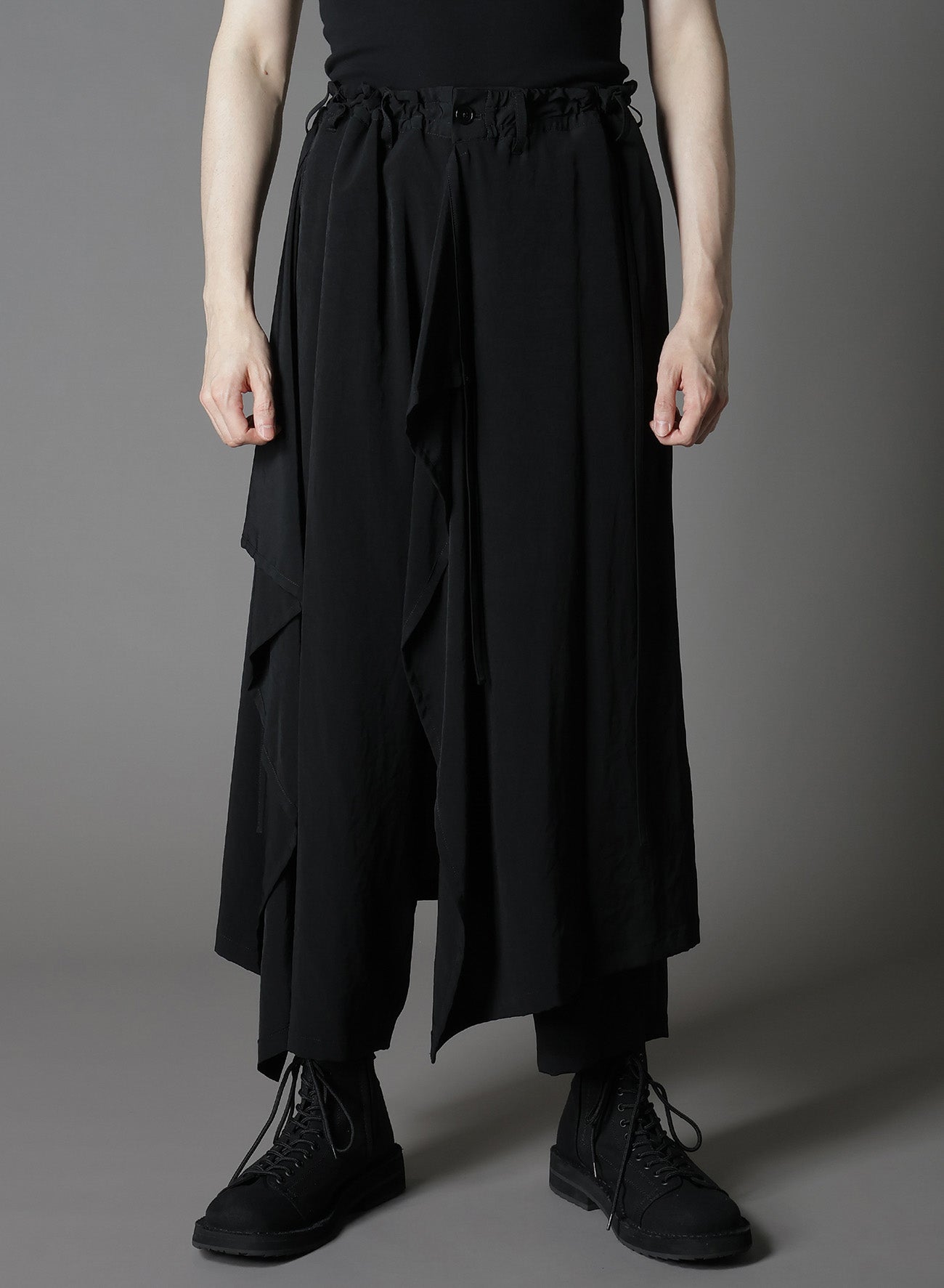 Crepe de Chine Bound Skirt Pants for Women - Elegant High Waist Flowy Palazzo Trousers - Perfect for Office, Party & Casual Wear