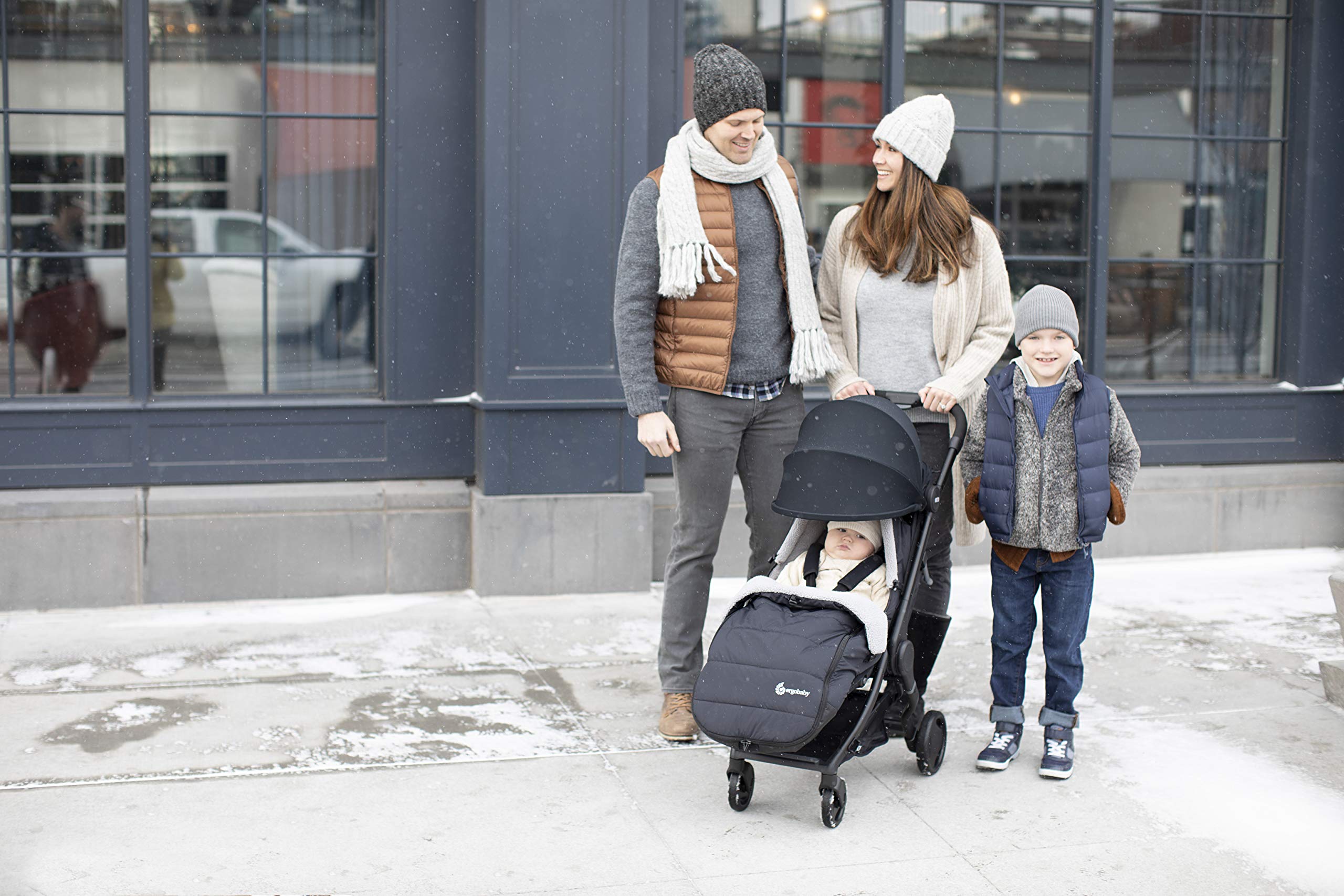 Ergobaby Metro Lightweight Baby Stroller Footmuff Bunting Bag - Warm & Cozy Winter Accessory for Newborns & Toddlers - Perfect for Outdoor Walks, Shopping & Travel
