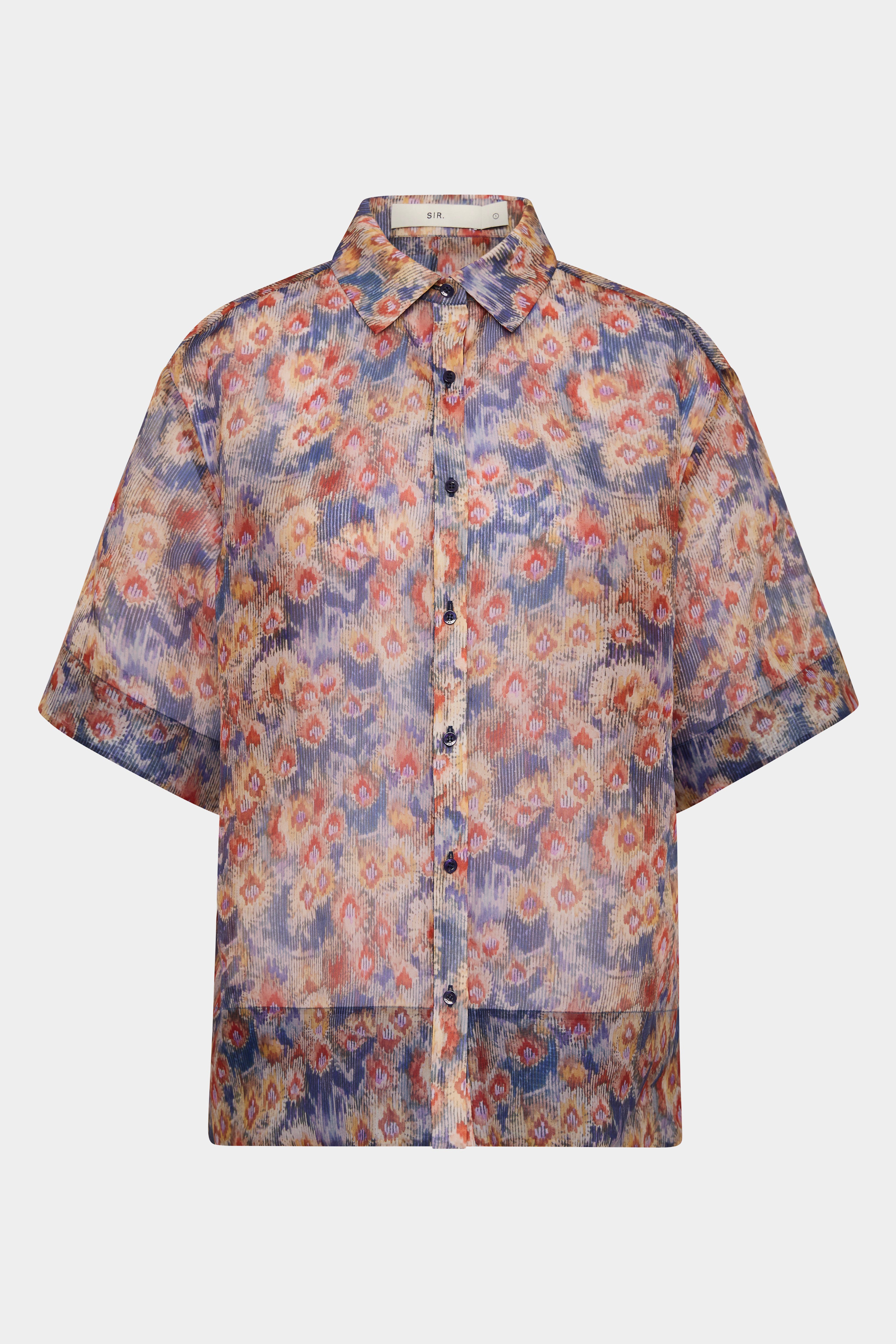 Fiore Shirt Petalo Scuro - Stylish Floral Print Blouse for Women | Perfect for Office, Date Night & Summer Outfits