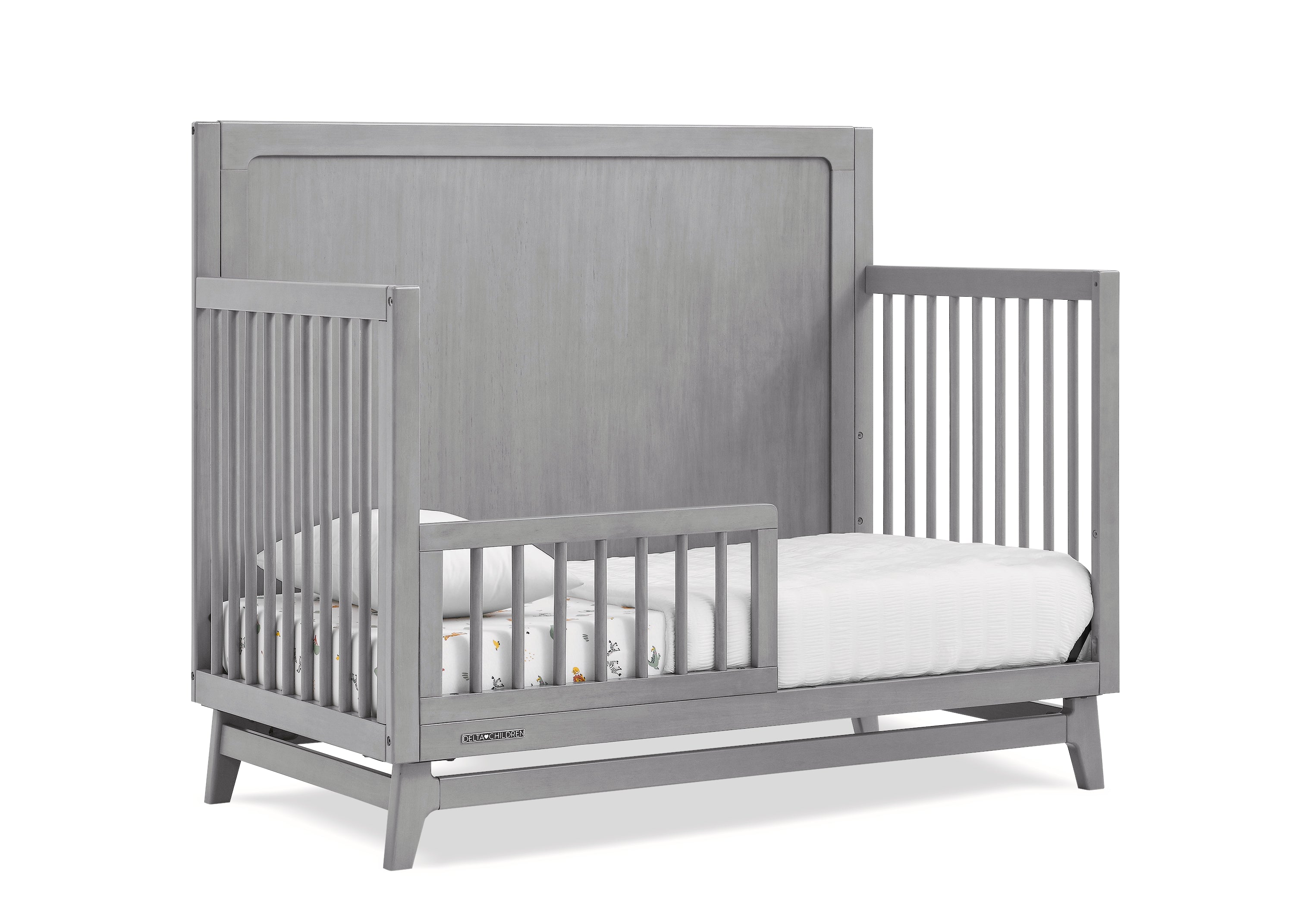 Convertible 6-in-1 Baby Crib by Spencer - Nursery Furniture That Grows with Your Child from Newborn to Toddler Bed