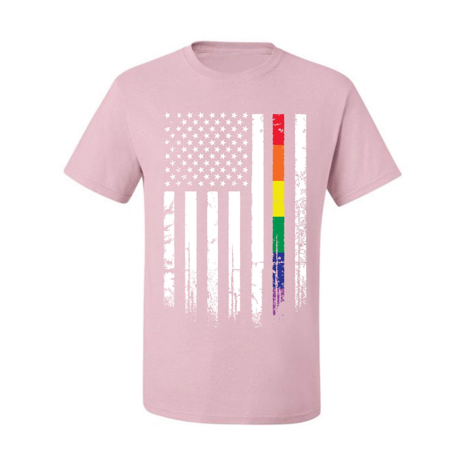 USA Gay Pride Rainbow American Flag LGBT Graphic T-Shirt for Men - Show Your Support at Pride Parades, LGBTQ+ Events & Daily Wear