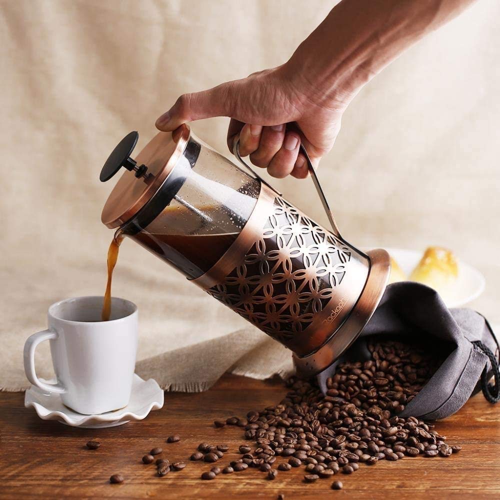 34 Oz Stainless Steel French Press Coffee Maker - 304 Grade Insulated Coffee Press with Filtration System for Home & Office Use | Perfect for Camping, Gifts & Daily Brewing