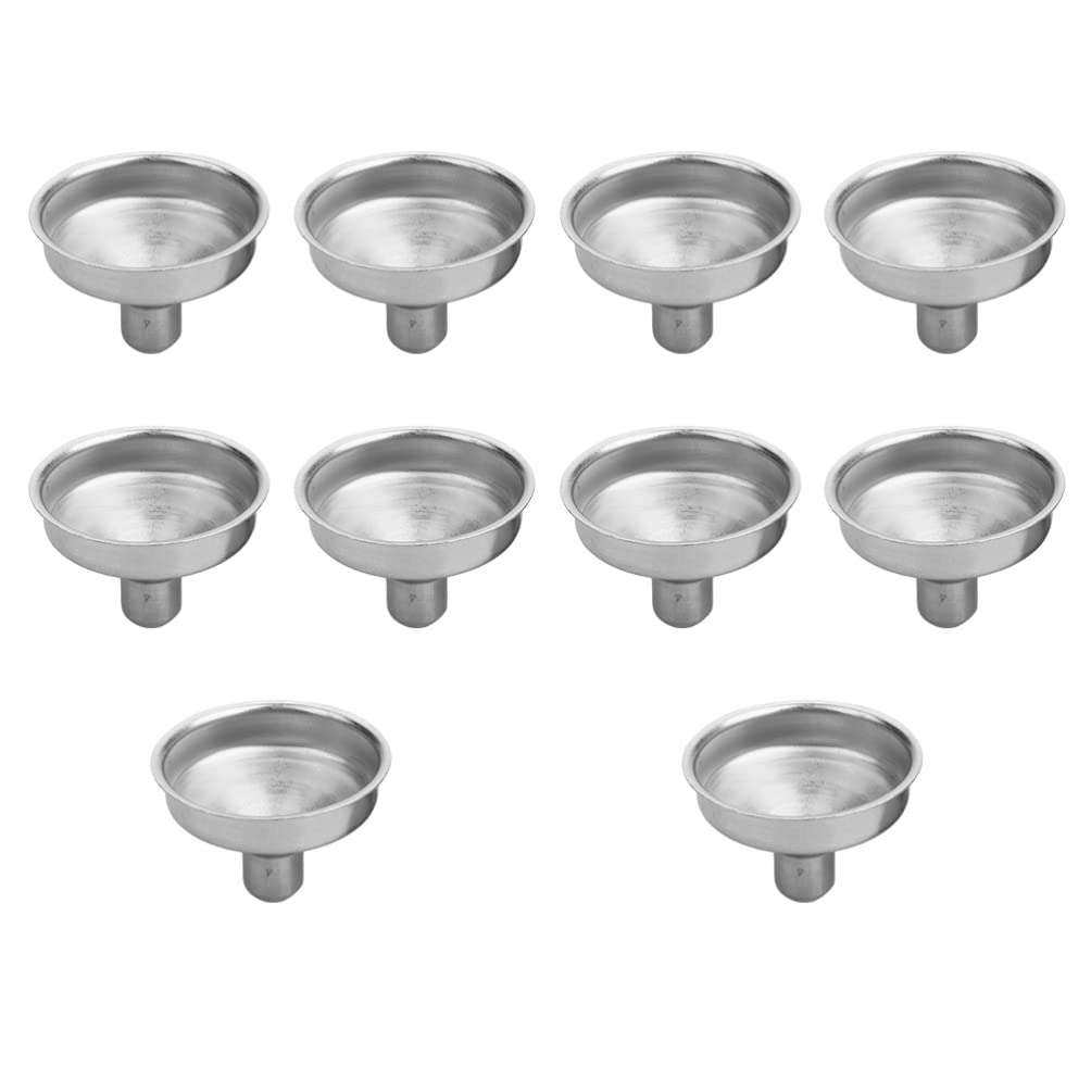HEMOTON 10Pcs Stainless Steel Kitchen Funnel Set - Essential Oil Filling Bottles, Liquid Transfer, Dry Ingredients & Powder Strainer Filter - Durable Kitchen Utensils for Cooking, Baking & DIY Essential Oils