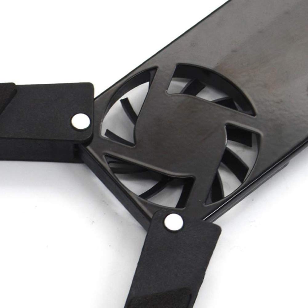Portable Foldable Laptop Cooling Stand with USB Fan - Adjustable Ergonomic Notebook Cooler for Heat Dissipation | Perfect for Gaming, Office Work & Home Use