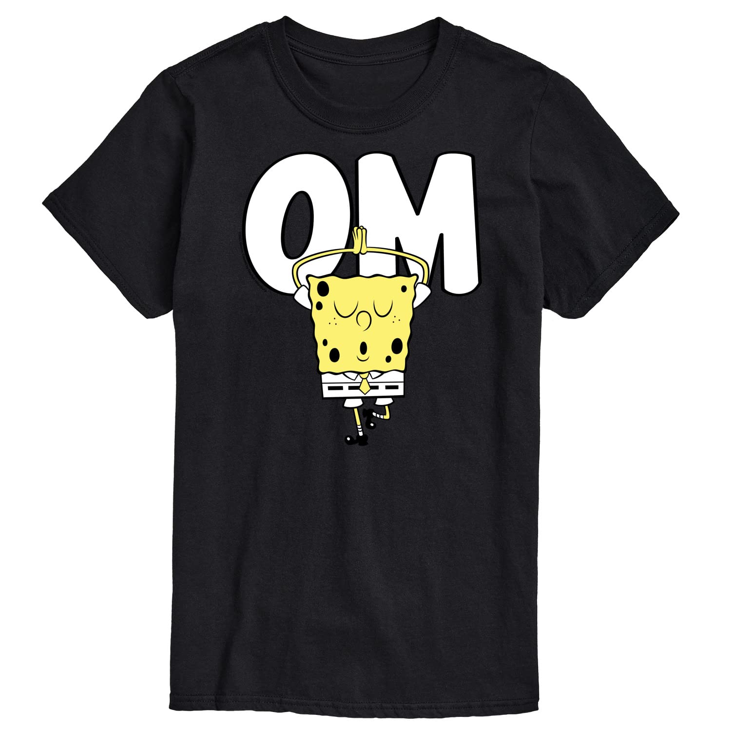 Spongebob Squarepants Yoga Pose Graphic T-Shirt for Men - Soft Cotton Short Sleeve Tee - Casual Wear, Gym, Lounge & Everyday Outfits
