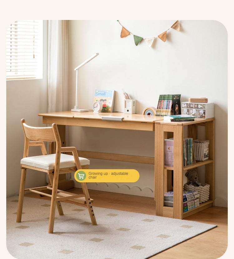 Solid Wood Kids Bookshelf - Oak & Beech Toy Storage Organizer for Bedroom, Playroom & Nursery - Durable & Stylish Children's Furniture
