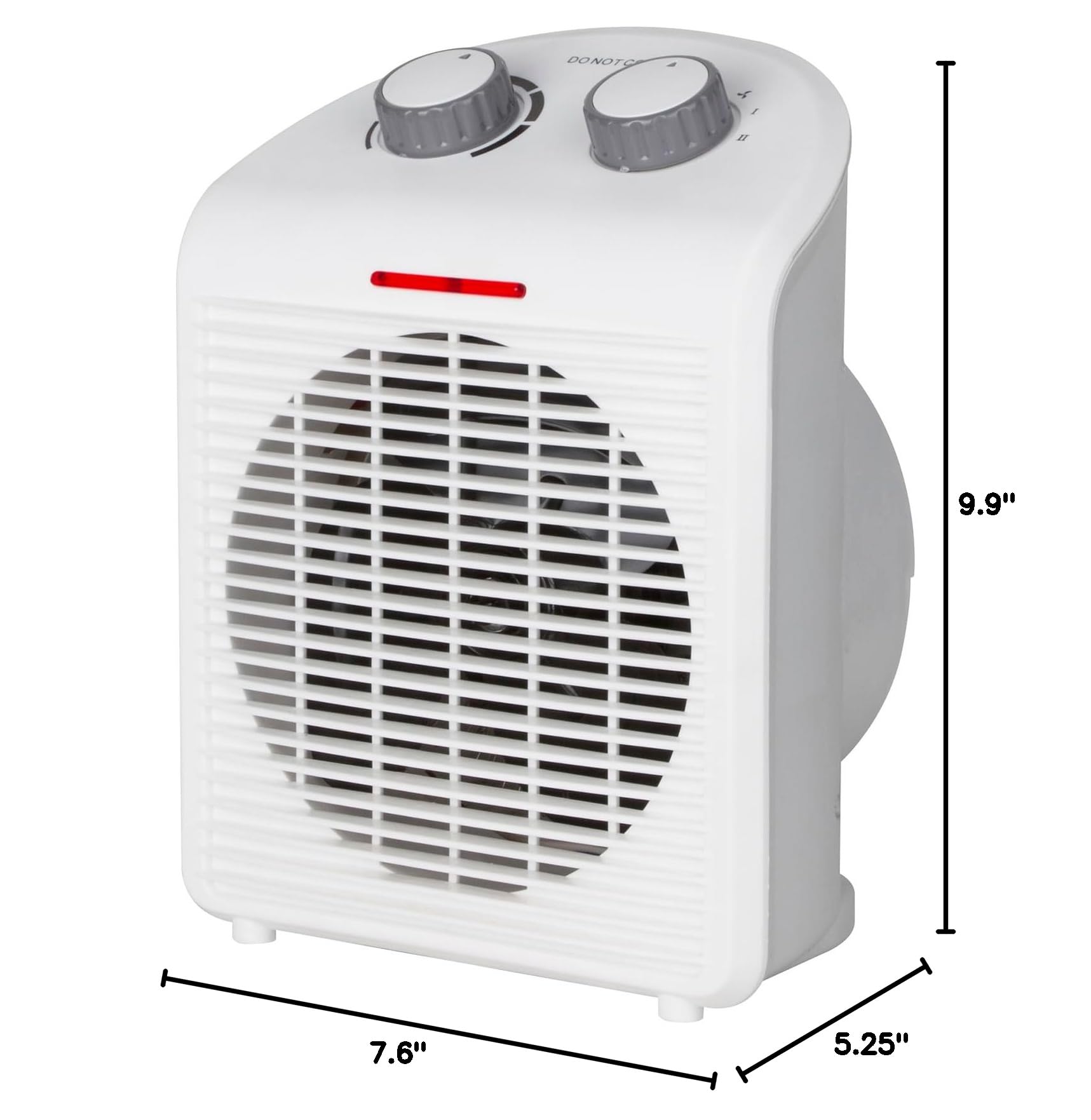Comfort Glow EFH1518 Electric Fan Heater - 1500W Portable Space Heater with Adjustable Thermostat, White | Perfect for Home, Office & Bedroom Heating