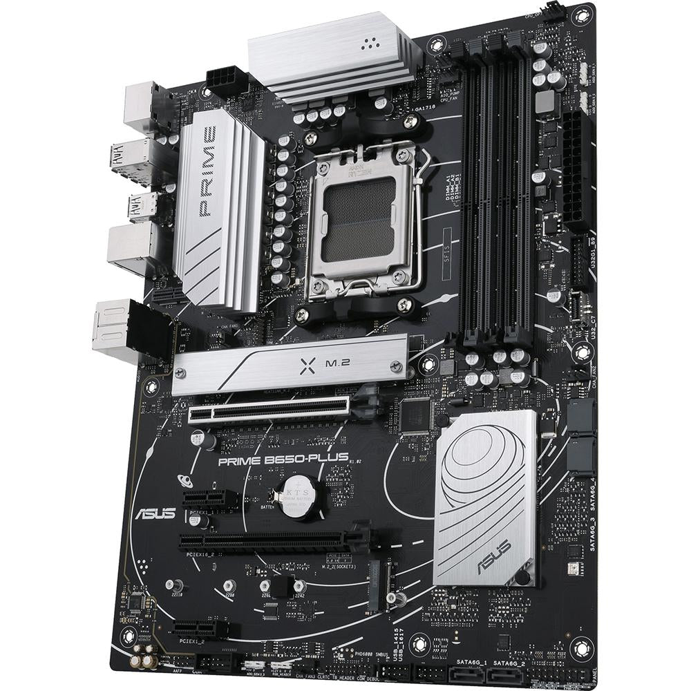 ASUS PRIME B650 PLUS AM5 ATX Motherboard - AMD Ryzen 7000 Ready, DDR5, PCIe 5.0, WiFi 6, 2.5Gb LAN - Perfect for Gaming PC Builds & Content Creation Workstations