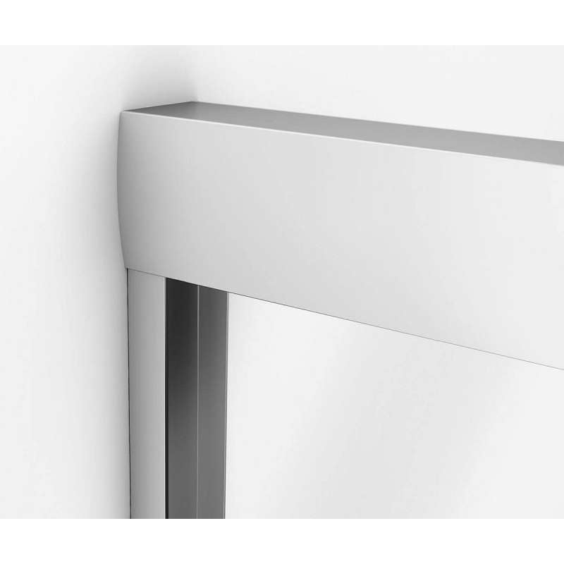 Brushed Nickel Framed Shower Door with 6mm Mistelite Glass - MAAX Kameleon 55-59