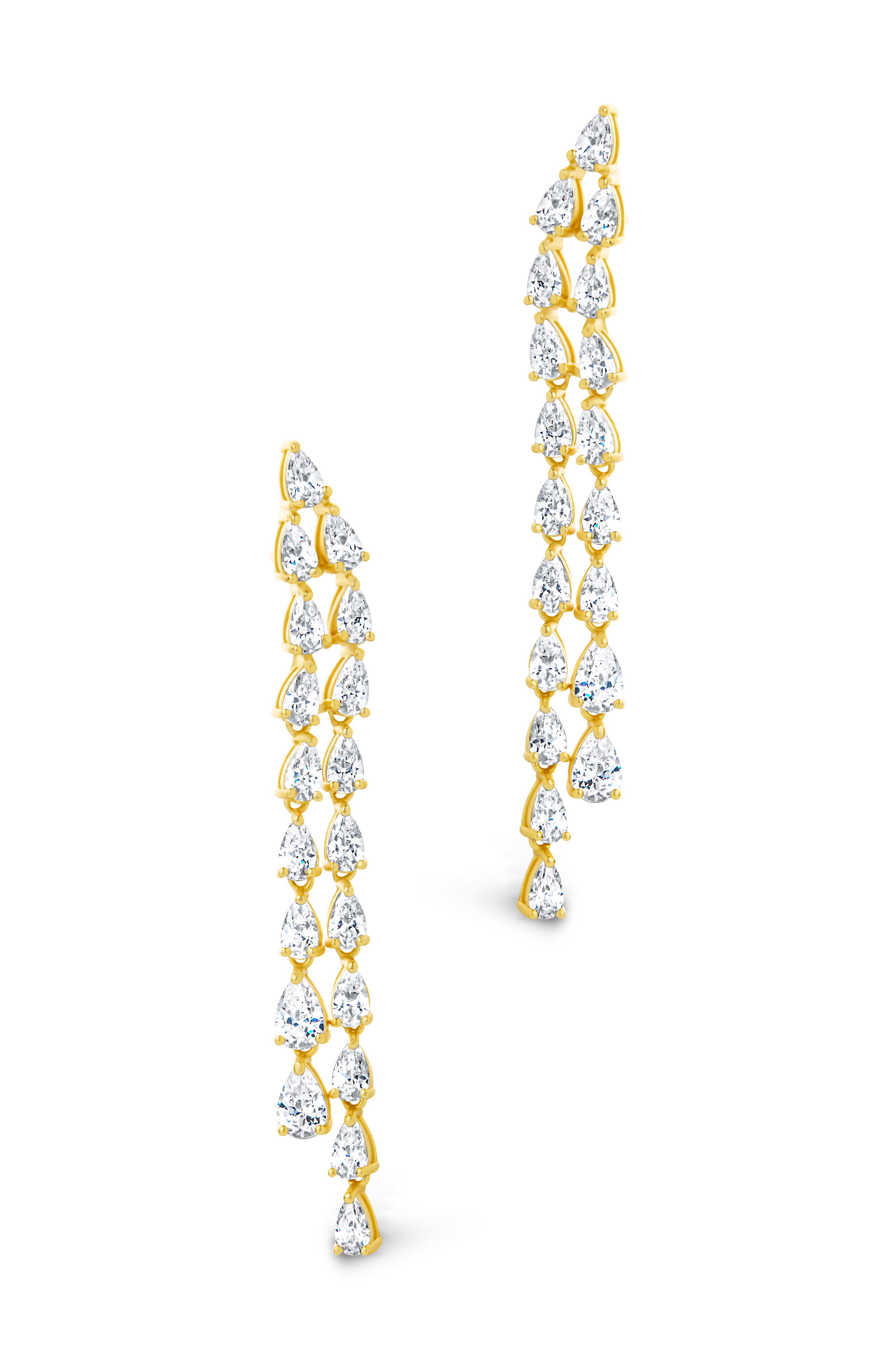Jane CZ Layered Drop Stud Earrings for Women - Sparkling Cubic Zirconia Dangle Earrings - Perfect for Parties, Weddings & Everyday Wear