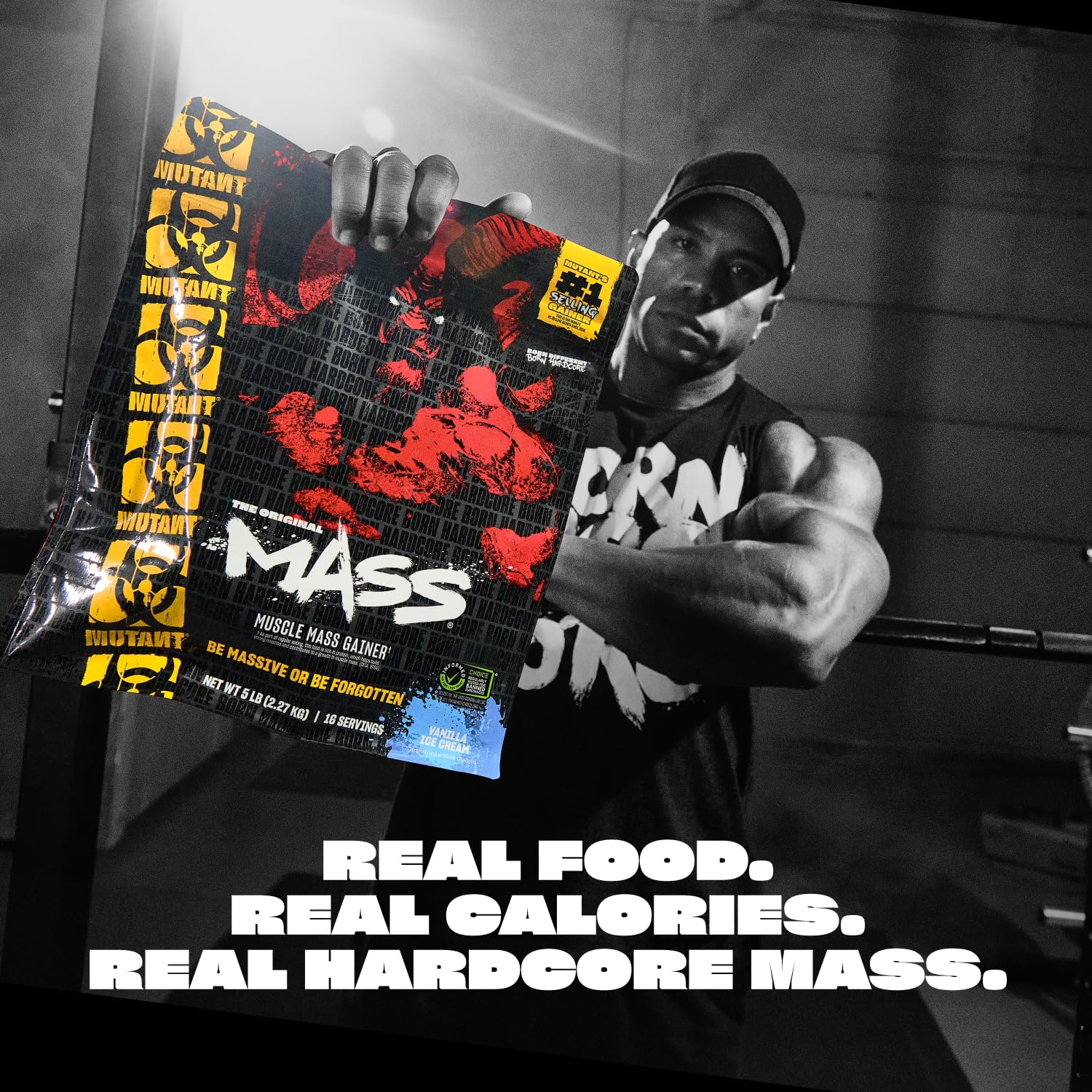 Mutant Mass Weight Gainer Protein Powder - 5lb High Calorie Muscle Building Supplement for Lean Mass & Bulking - Chocolate Fudge Brownie Flavor - Perfect for Post-Workout Recovery & Bodybuilding Nutrition
