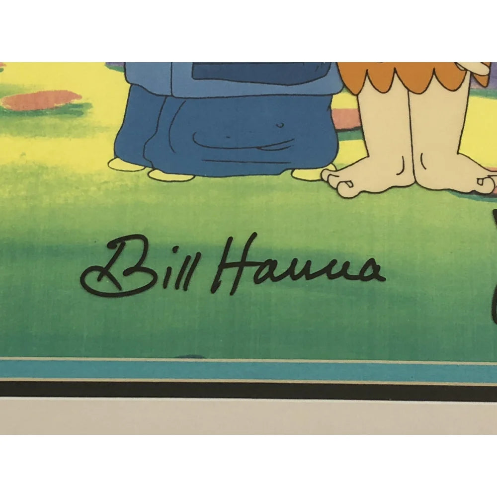 Original Flintstones Hand-Painted Hanna-Barbera Animation Cel - Dual Signed & Framed with JSA COA - Perfect for Collectors, Animation Fans & Home Decor