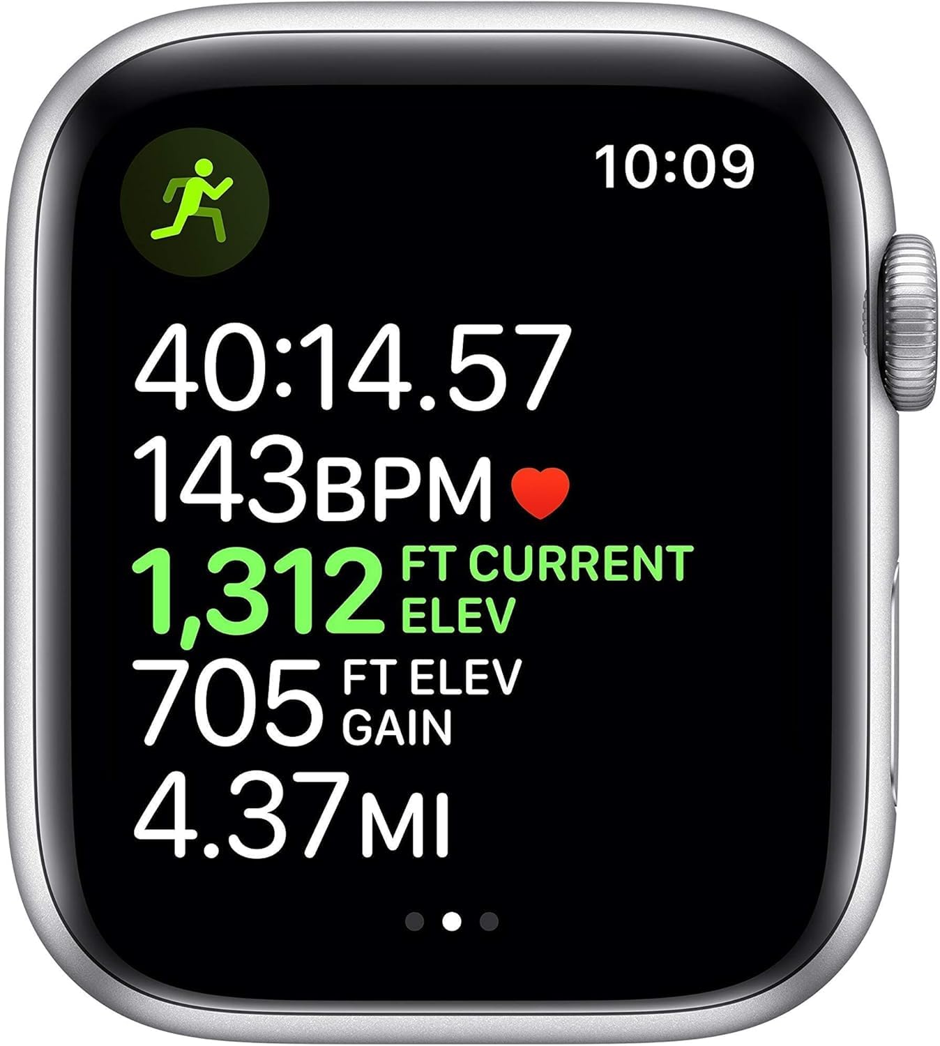 Refurbished Apple Watch Series 4 GPS + Cellular 44mm - Silver Aluminum Case with White Sport Band | Smart Fitness Tracker, Heart Rate Monitor & Waterproof Smartwatch for Running, Swimming & Daily Use