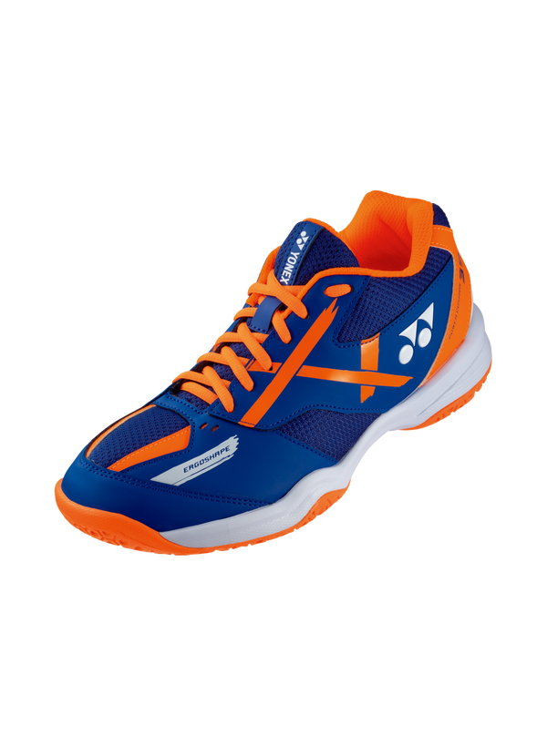 Yonex Power Cushion 39 Wide Badminton Shoes for Men & Women - Comfortable Blue/Orange Court Shoes for Indoor Sports, Badminton, Volleyball & Squash