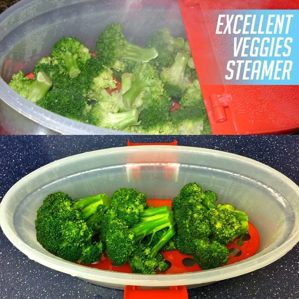 Microwave Pasta Boat with Strainer - Quick Cooking Container for Rice, Vegetables, Chicken | Perfect for Dorm Rooms, Office Lunches & Quick Meals