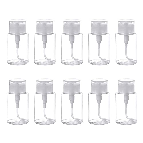 10pcs Travel-Sized Plastic Makeup Remover Bottles - Leak-Proof Refillable Containers for Cosmetics & Skincare | Perfect for Travel, Gym, and Daily Use