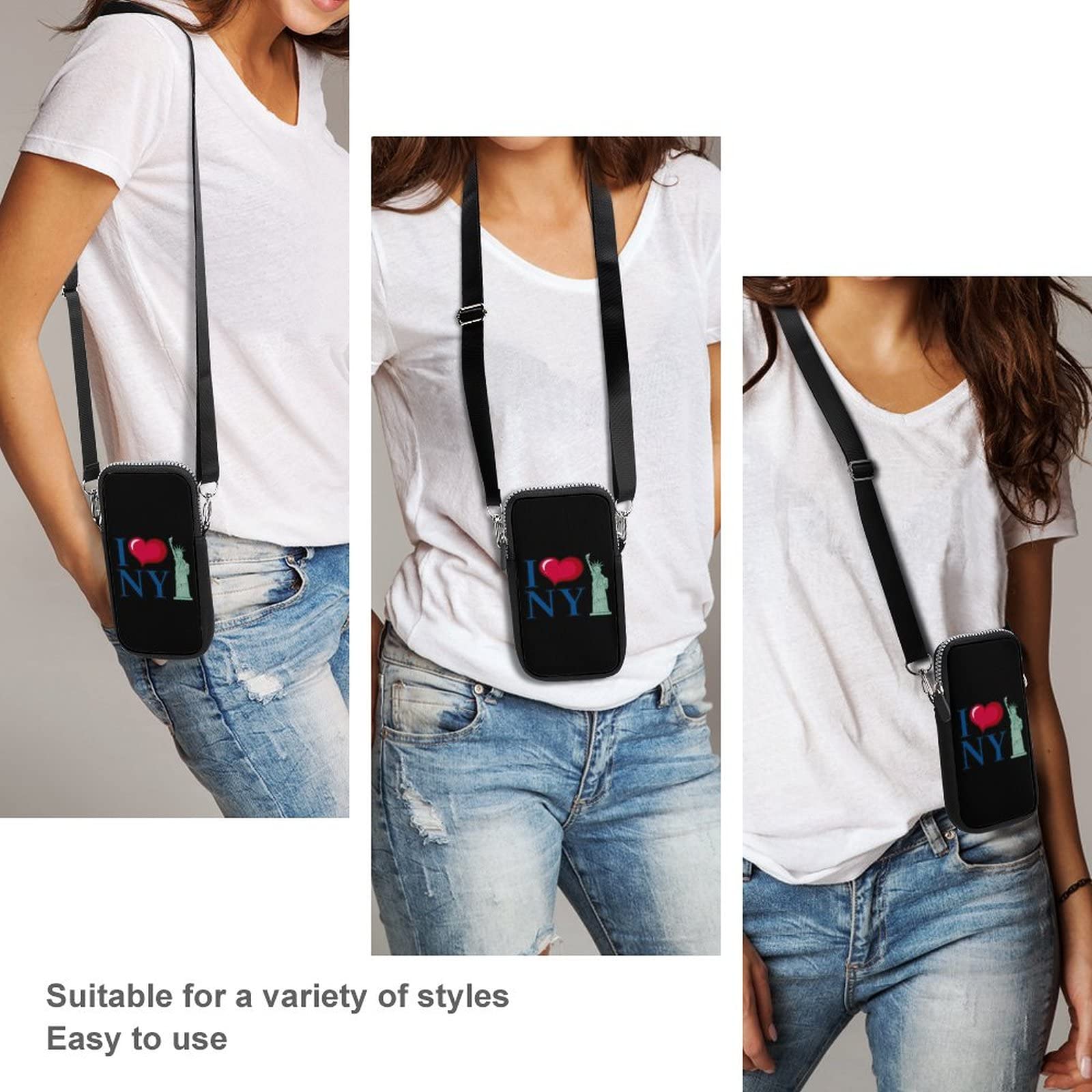 FunnyStar NYC Crossbody Phone Purse for Women & Men - Travel & Daily Use