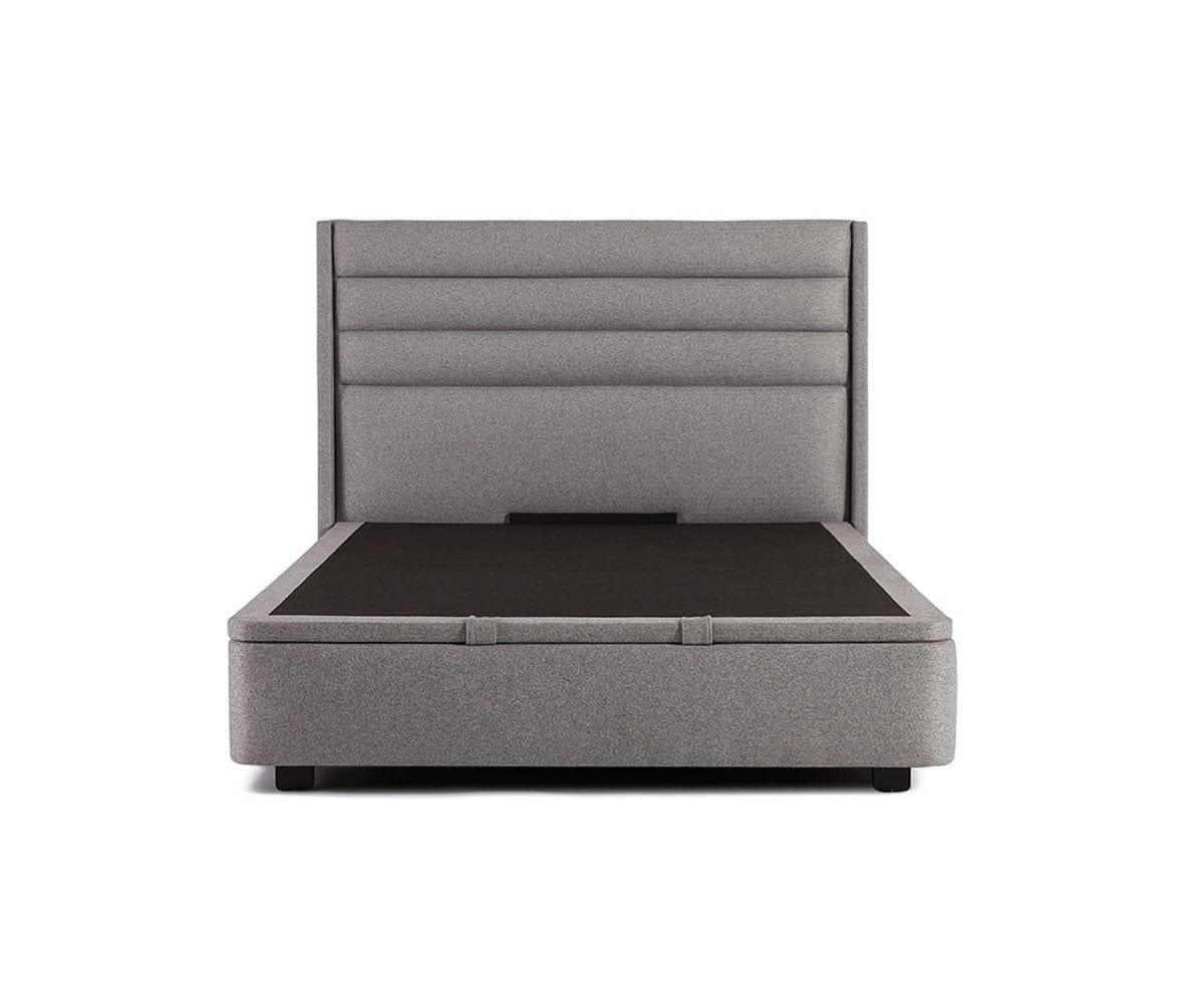 Reed Upholstered Storage Bed Frame with Underbed Drawers - Queen Size Platform Bed with Headboard for Bedroom, Guest Room & Small Space Organization