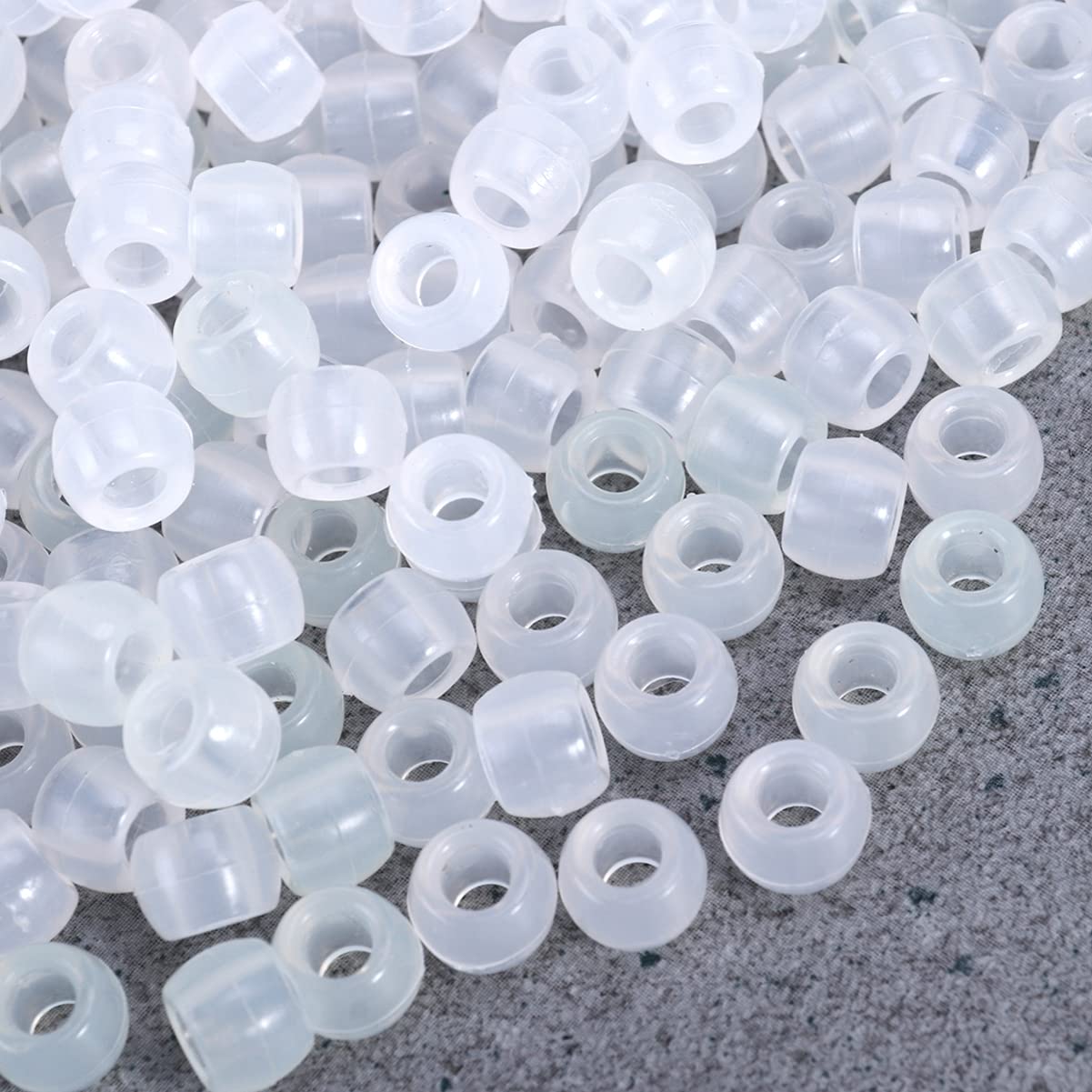 250pcs UV Color Changing Beads - Clear Solar Reactive Plastic Beads for Jewelry Making, DIY Crafts, Science Experiments & Outdoor UV Detection