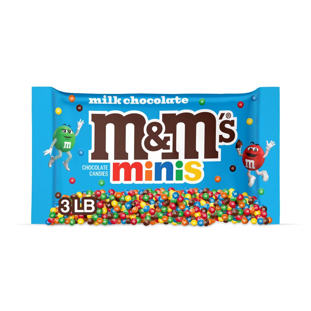 M&M'S MINIS Milk Chocolate Candy - Bulk 3 lbs Bag for Parties, Halloween, Easter & Office Snacks