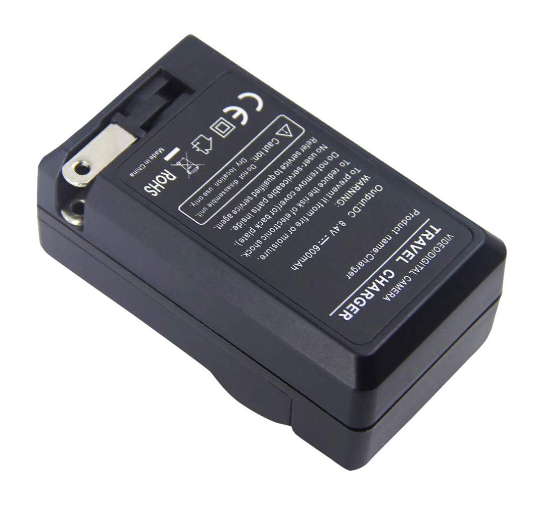 Amsahr Digital Replacement Camera & Camcorder Mini Battery Travel Charger - Compatible with JVC Cameras (CH-JVCV207-1CT) | Portable Power Solution for Travel, Vlogging & Outdoor Photography | Gray