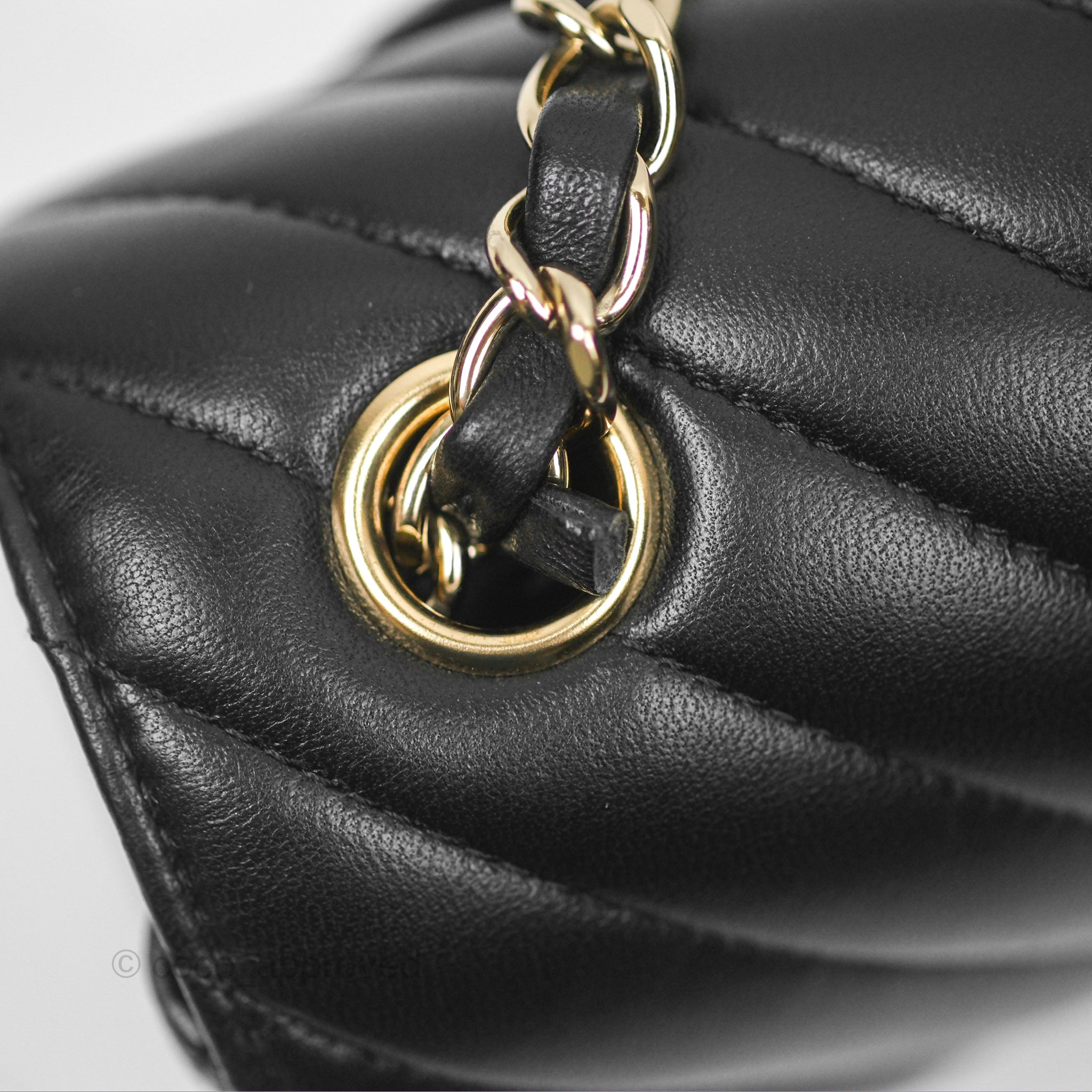 Chanel Chevron Mini Rectangular Flap Bag in Black Lambskin Leather with Gold Hardware - Luxury Crossbody Purse for Women, Perfect for Evening Events & Date Nights