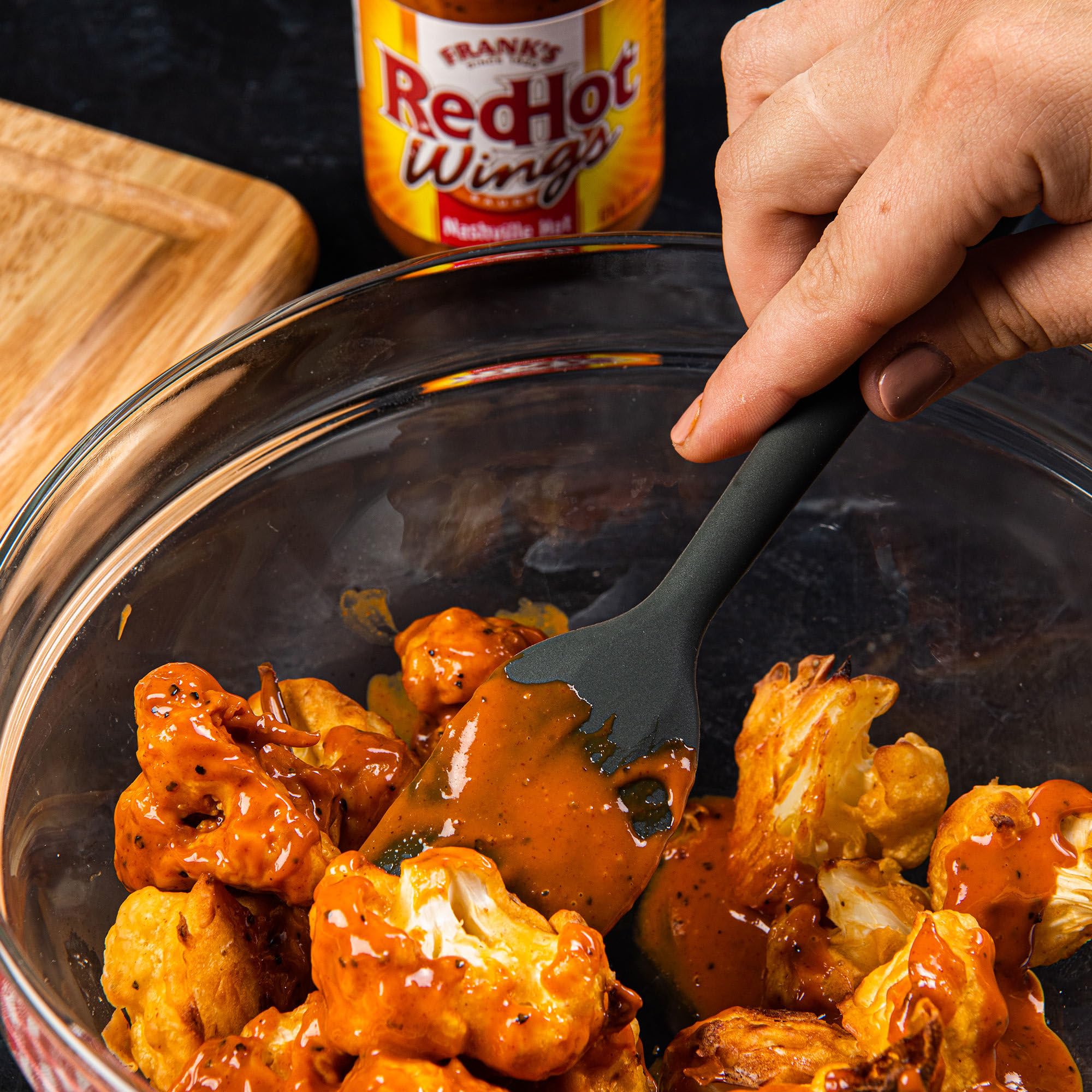 Frank's RedHot Nashville Hot Wings Sauce - 12 fl oz Spicy Buffalo Wing Sauce for Chicken, Wings, and Dips - Perfect for Game Day, BBQs, and Party Snacks