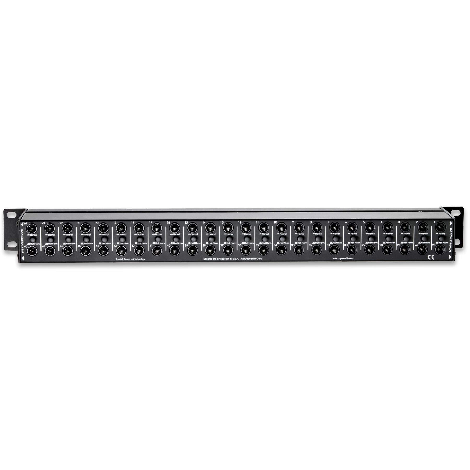 ART P48 Professional Patchbay Bundle with 2 High-Quality TRS 1/4