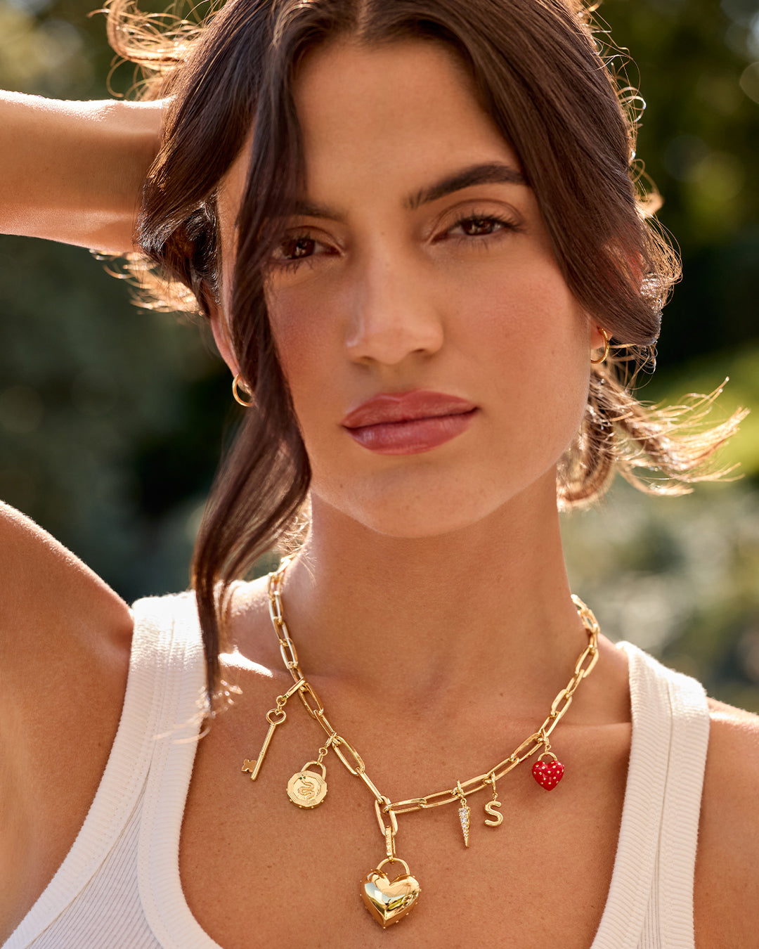 Heart Key Statement Charm Necklace - Elegant & Romantic Jewelry for Women - Perfect for Valentine's Day Gifts, Anniversaries & Special Occasions