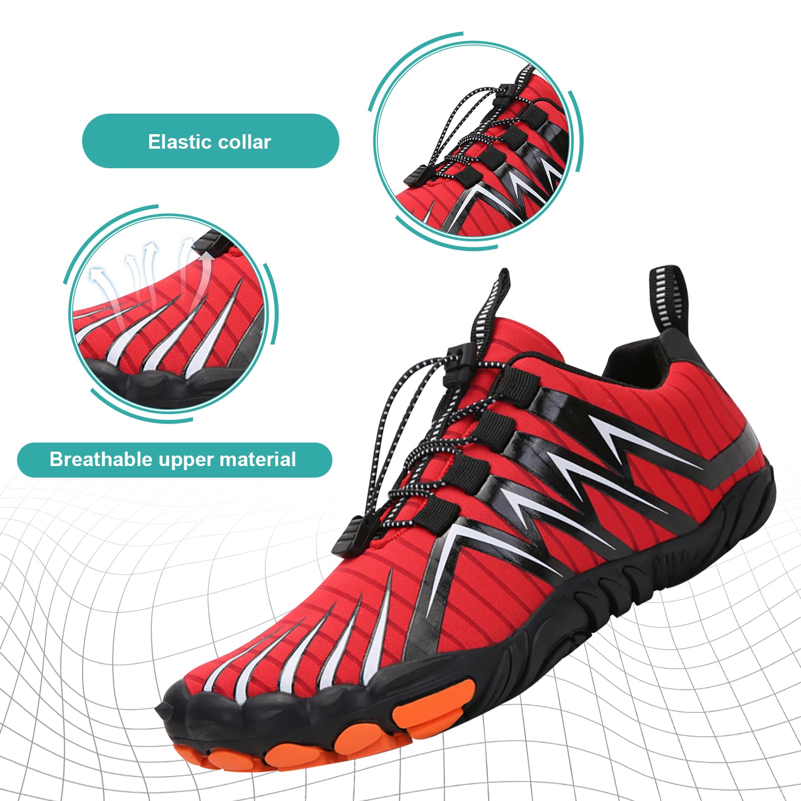Barefoot Shoes for Men & Women - Minimalist Trail Running & Hiking Shoes | Zero Drop, Wide Toe Box, Non-Slip Sole | Breathable Quick-Dry Water Shoes for Outdoor Adventures, Gym Workouts & Travel