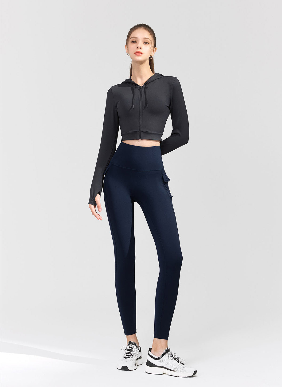 Slimfit Crop Zip Up Hoodie - Women's Fashion Casual Pullover for Gym & Streetwear | Perfect for Workouts, Running & Everyday Outfits