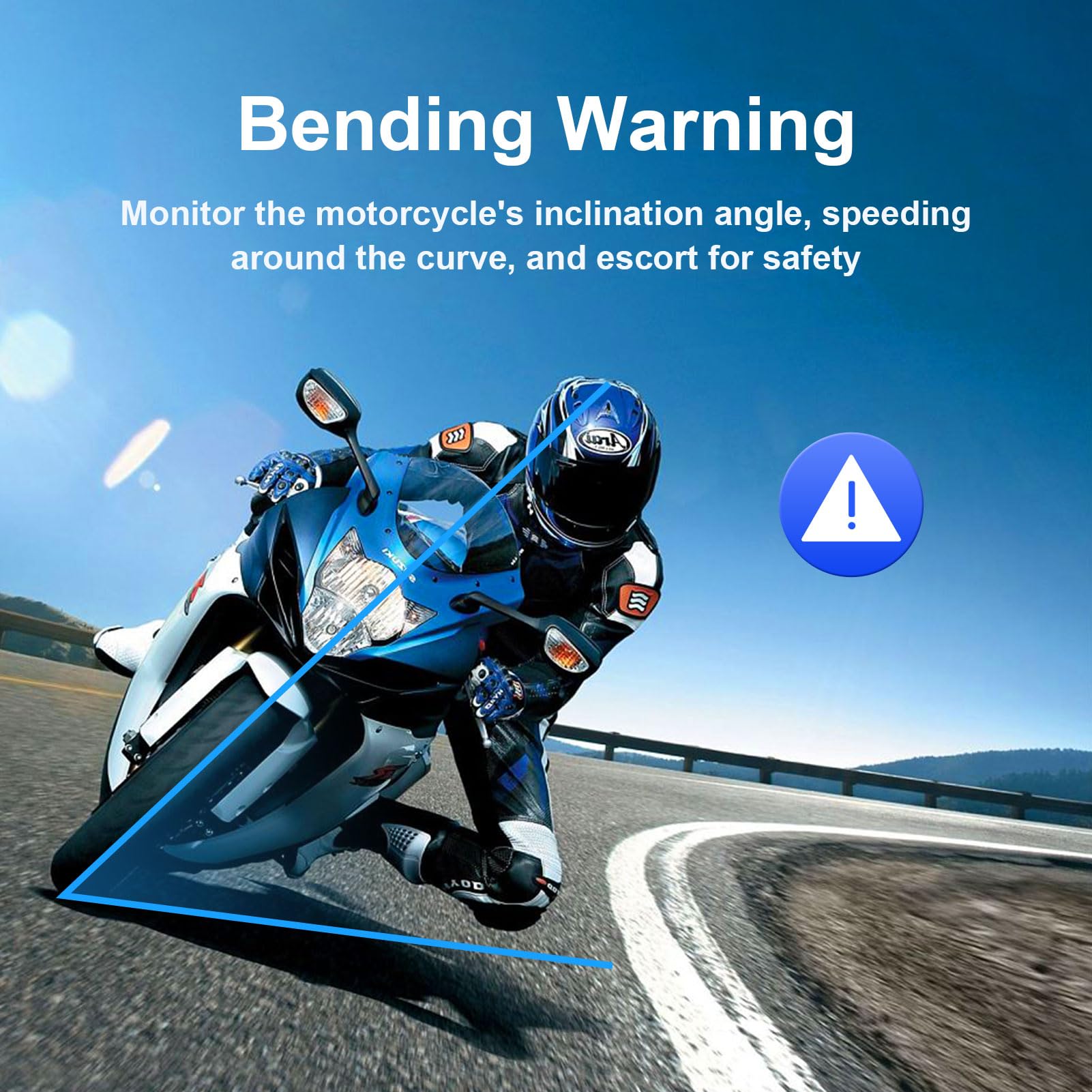 DeepMoto D10A 1080P Dual HD Motorcycle Dash Cam - Waterproof Riding Camera with 3