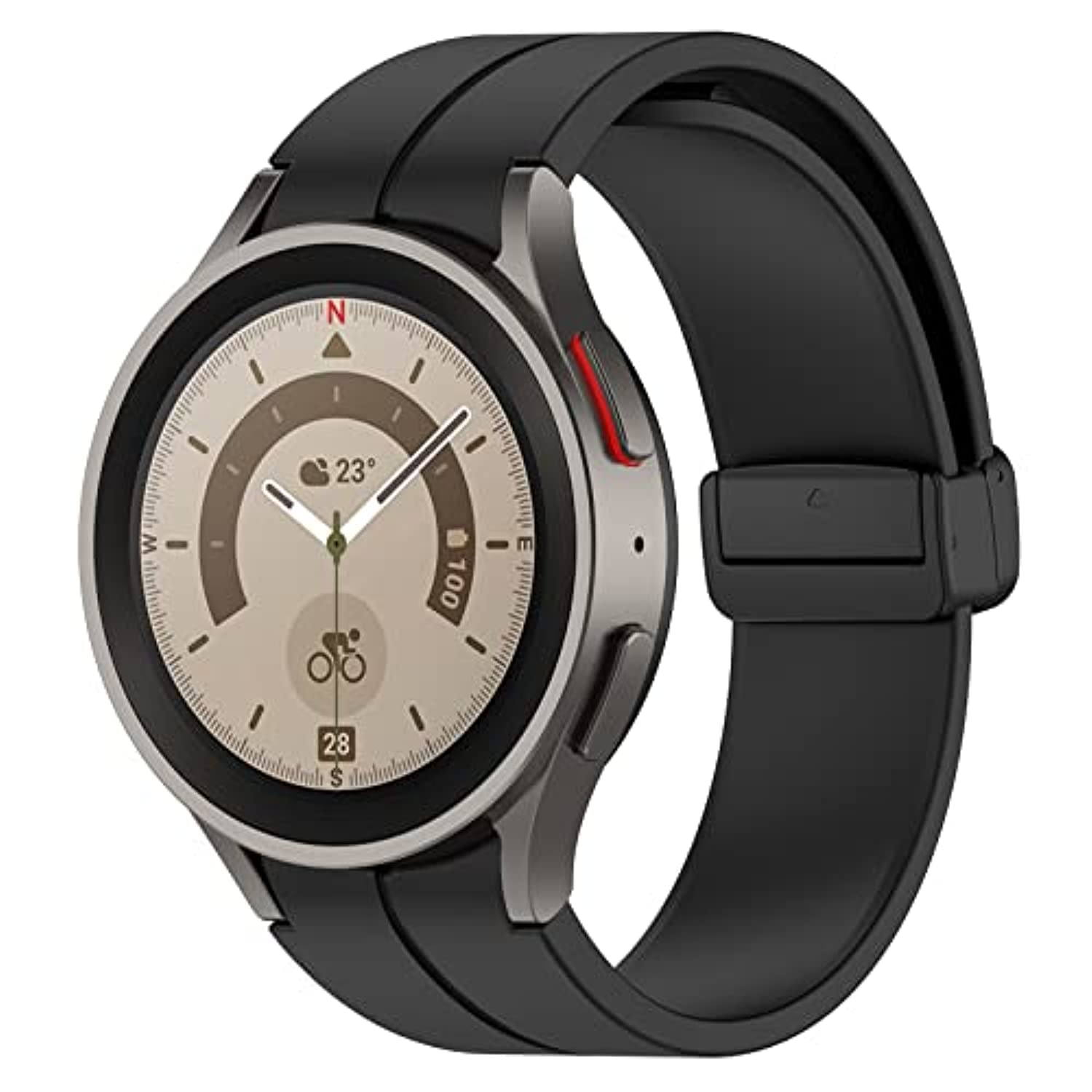 Samsung Galaxy Watch 5/4 Band 20mm - Sport Silicone Strap with Magnetic Buckle for Workout & Daily Use