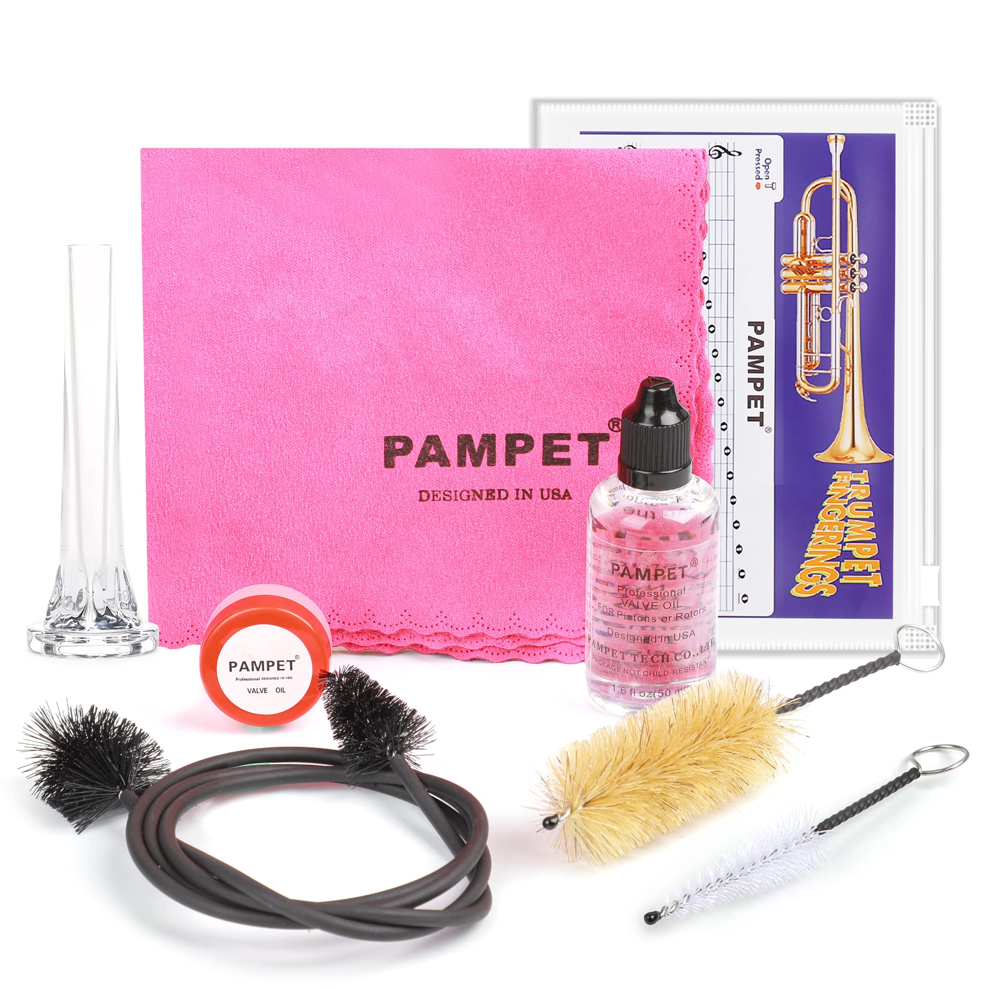 Professional Trumpet Cleaning Kit with Valve Oil & Lightweight Practice Mute - Complete Trumpet Care Set for Maintenance & Silent Practice - Perfect for Musicians, Students & Band Performances