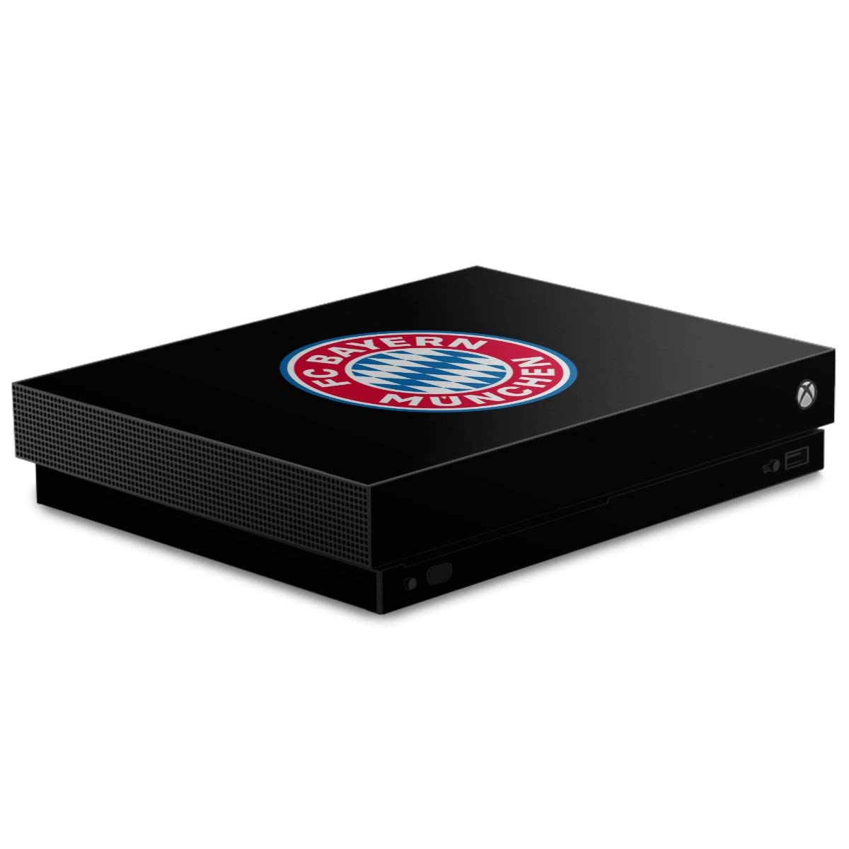 Microsoft Xbox One X Compatible Skin Sticker - FC Bayern Munich Logo FCB Design | Protective Vinyl Decal for Gaming Console Customization | Perfect for Fans, Gifts & Personalization
