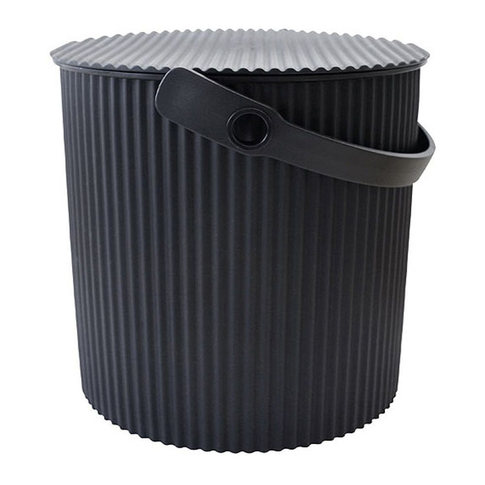HACHIMAN KASEI 20L OmnioUtil Storage Bin - Black Plastic Garden Organizer for Home, Yard & Outdoor Use - Perfect for Storing Tools, Toys & Gardening Supplies