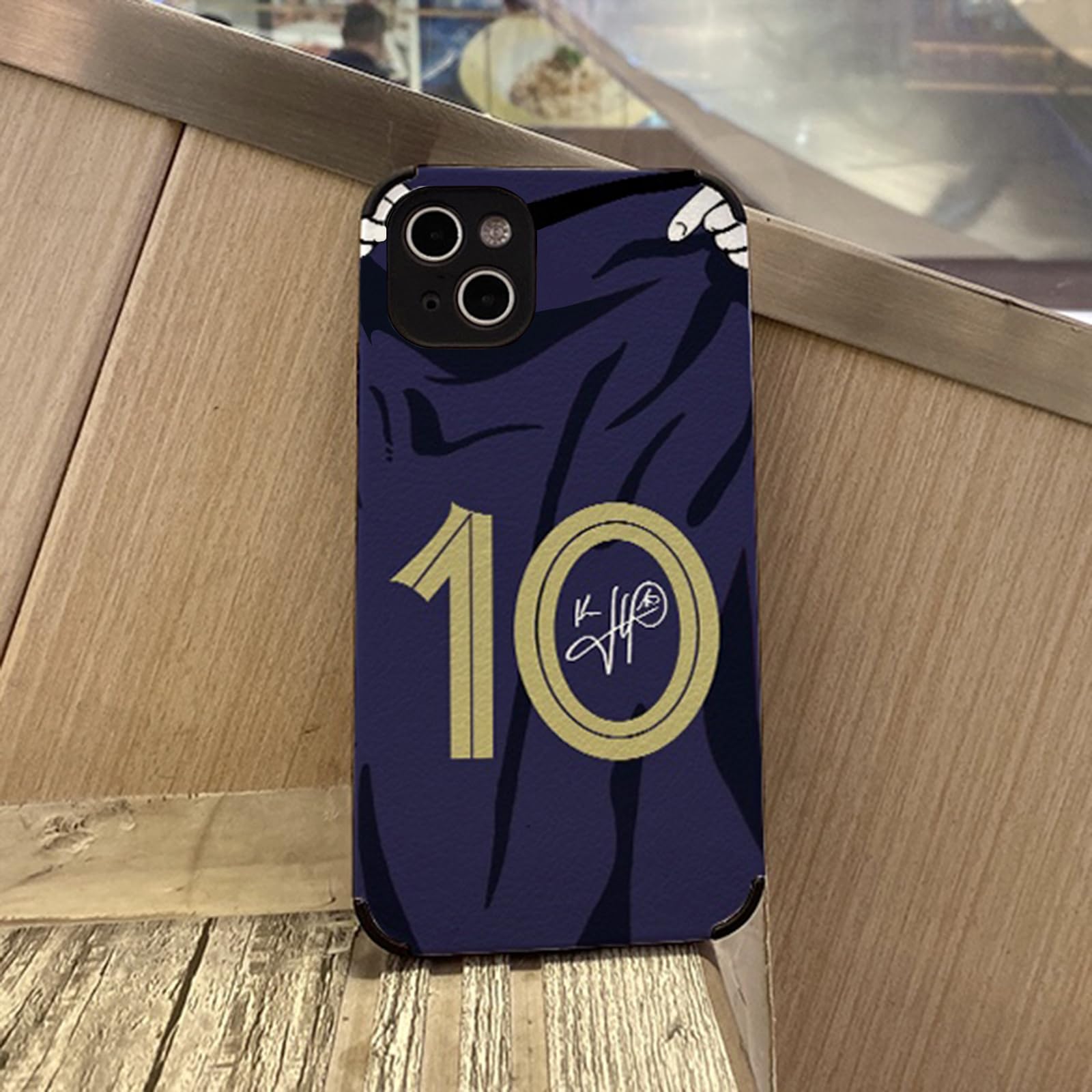 Mbappe Soccer Jersey Phone Case for iPhone 13 - Slim Soft PU Leather Shockproof Cover with Creative Football Design | Perfect for Fans, Matches & Daily Protection