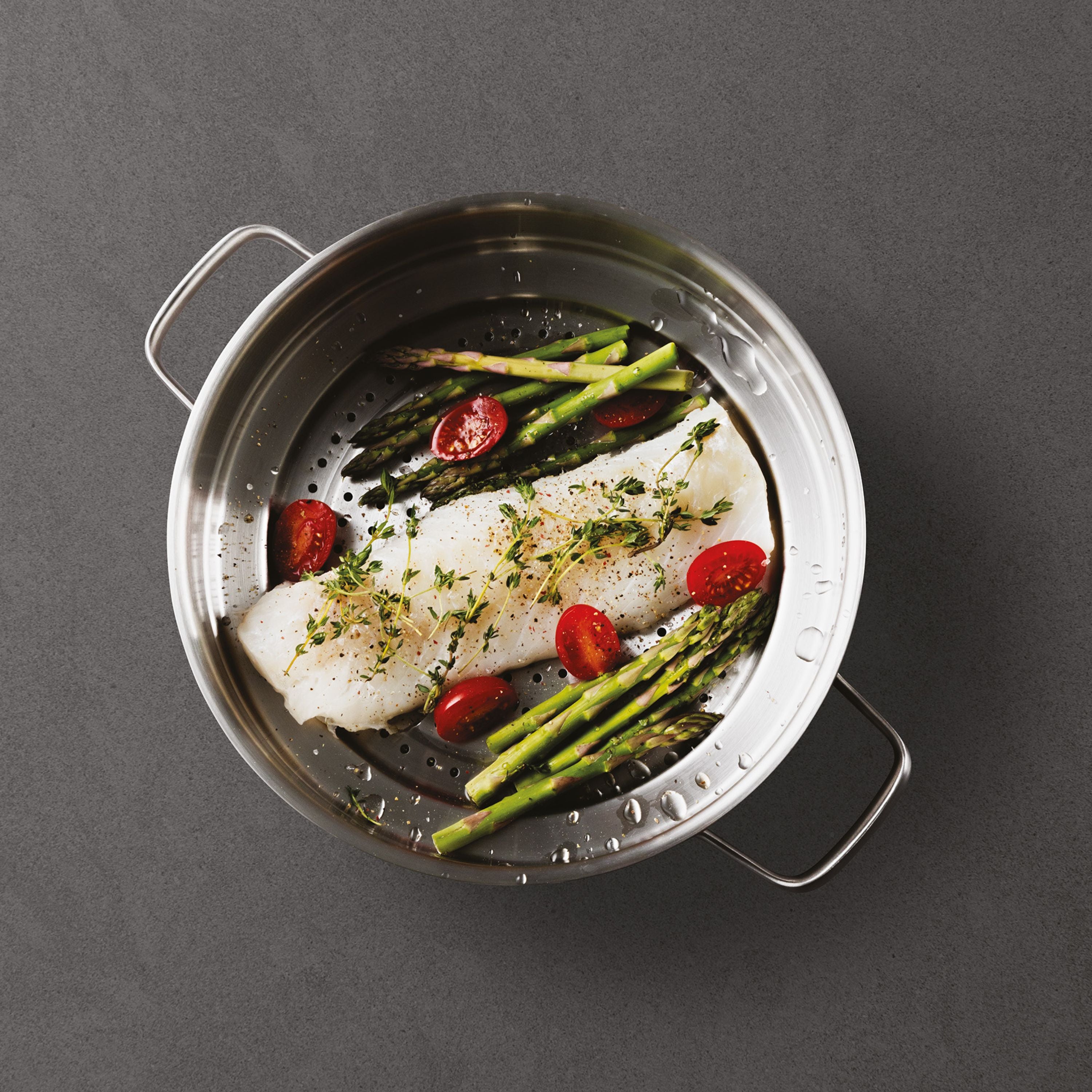 BergHOFF Leo Graphite 3-Piece Recycled 18/10 Stainless Steel Steamer Set - Durable Cookware for Healthy Vegetables, Dumplings & Seafood | Perfect for Stovetop Cooking & Meal Prep