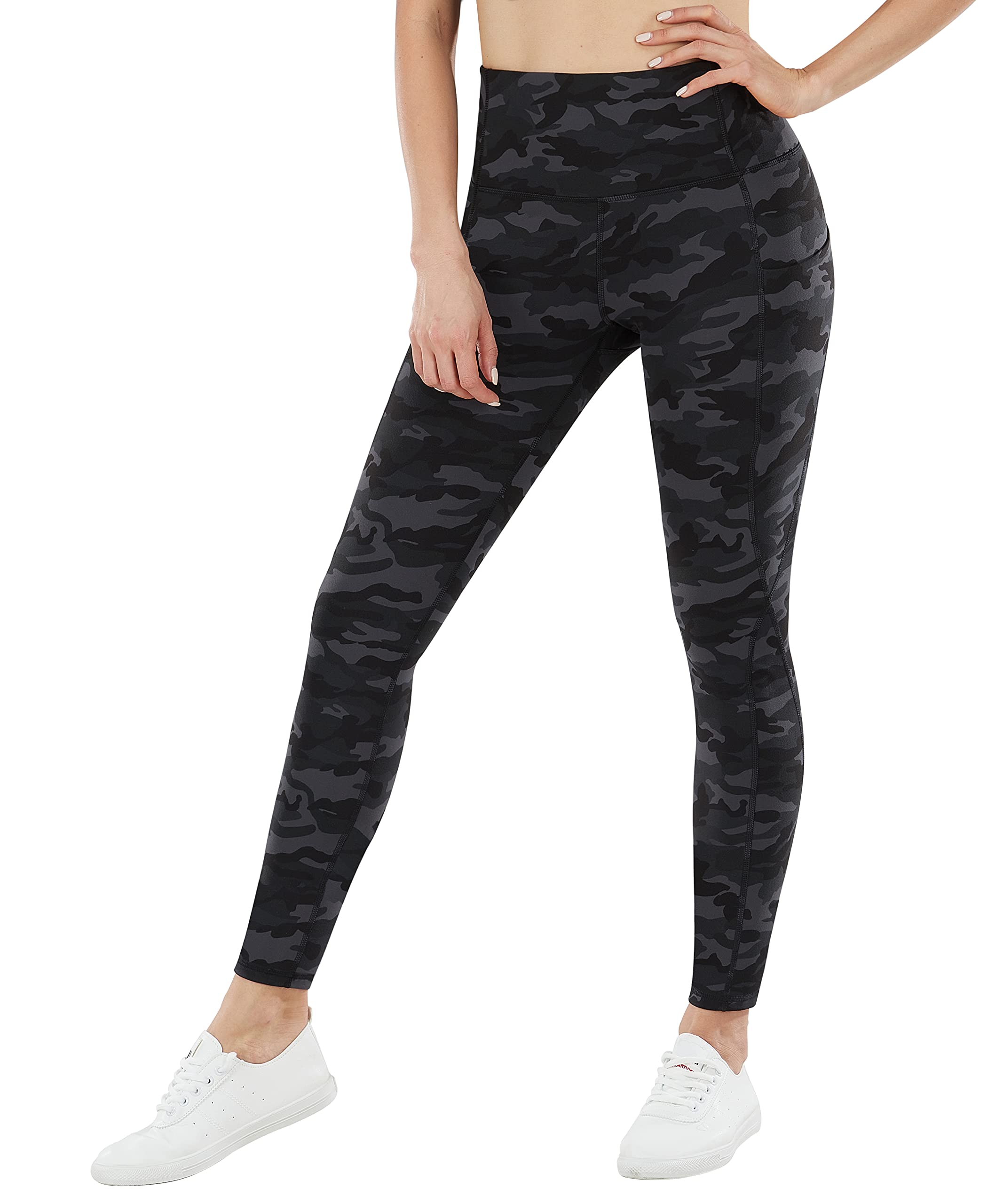 PHISOCKAT High Waist Yoga Pants for Women with Pockets - Tummy Control Workout Leggings | Comfortable Gym, Running, Yoga & Lounge Wear