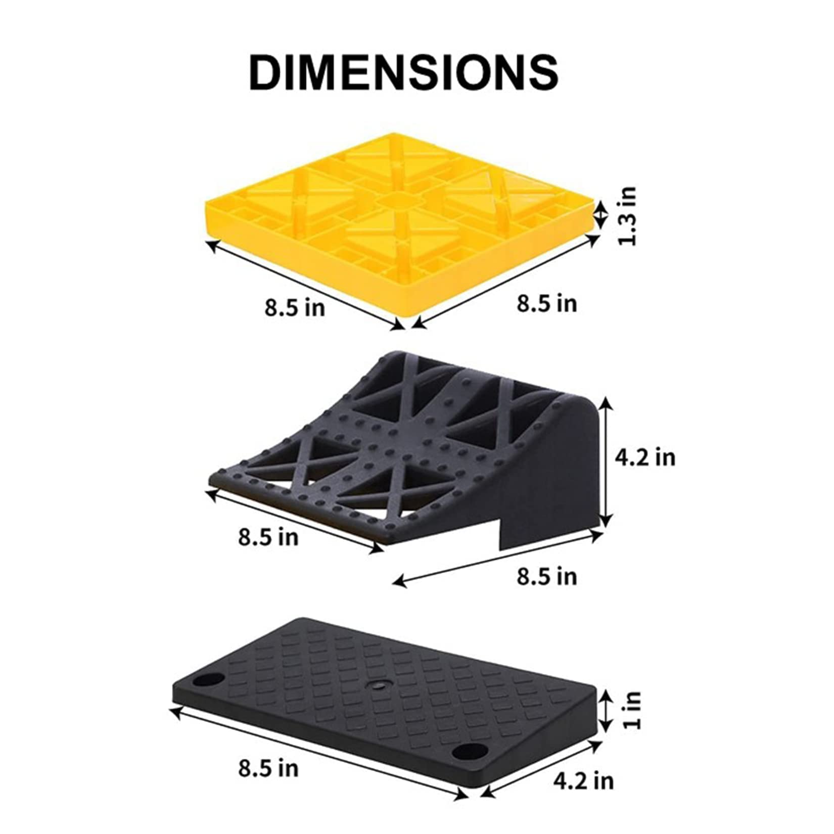 Homeon Wheels RV Leveling Blocks - 9 Pack Interlocking Camper Leveling Ramps with Wheel Chock & Carrying Bag | Heavy Duty Stabilizer for RV, Trailer, Motorhome Parking | Perfect for Camping, Road Trips & Outdoor Adventures