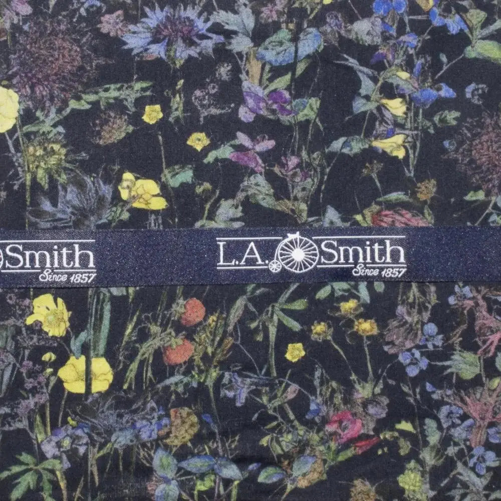 L A Smith Navy Hank Made With Liberty Fabric - Premium Cotton Handkerchief for Men & Women - Perfect for Everyday Use, Gifts, and Special Occasions