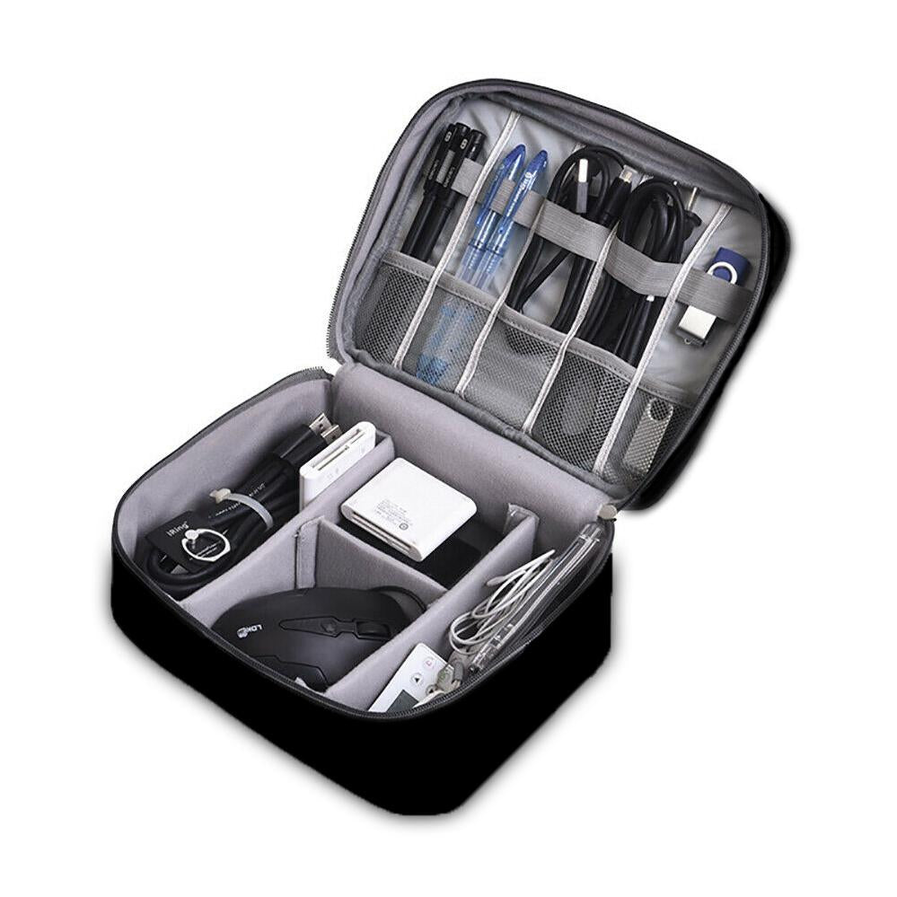 Premium Cable Organizer Tech Pouch - Waterproof Travel Cord Storage Bag for Phones, Laptops & Accessories - Perfect for Office, Commuting & Business Trips